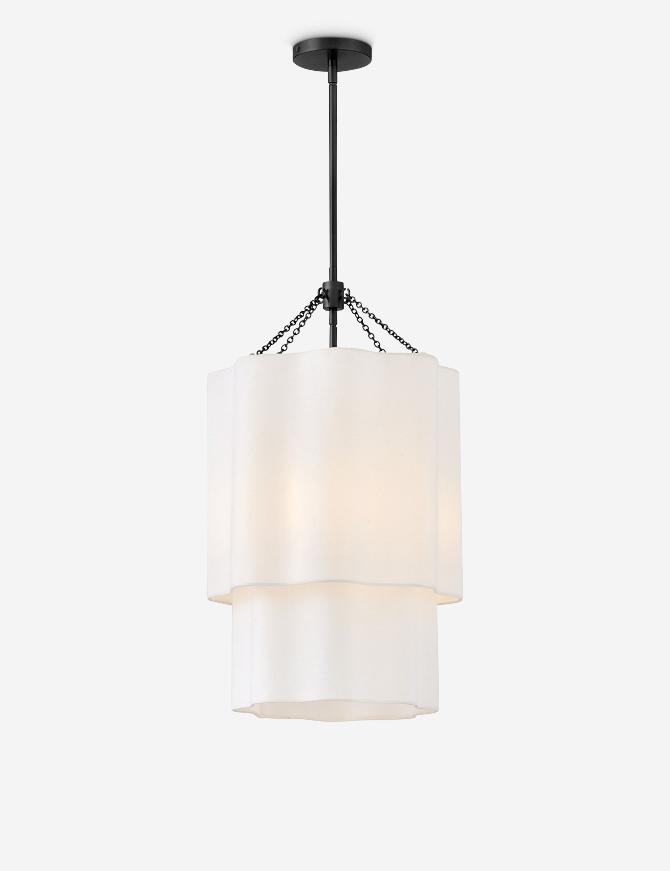 Ananda Modern Pendant Light - Sleek Hanging Ceiling Lamp for Kitchen Island, Dining Room & Bedroom Lighting - Adjustable Height LED Fixture with Warm White Light