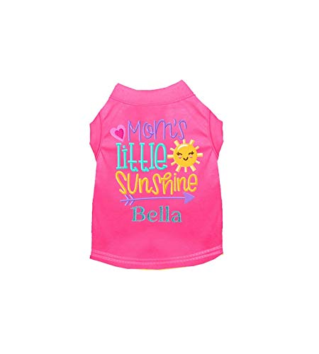 Personalized Summer Dog Shirt - Mom's Little Sunshine Pet Clothes for Small & Medium Dogs | Perfect for Outdoor Walks, Beach Trips & Family Photos