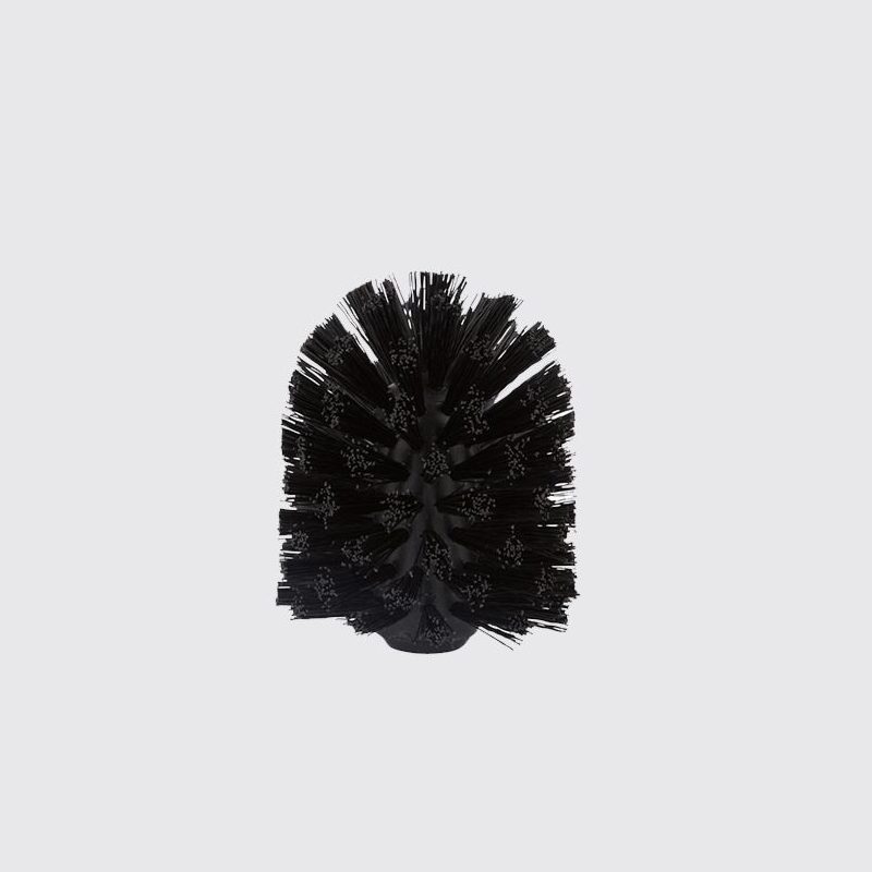 ZONE DENMARK Toilet Brush Head Replacement - Durable & Hygienic Black Bristles for Toilet Cleaning - Perfect for Bathroom, Restroom & Home Sanitation