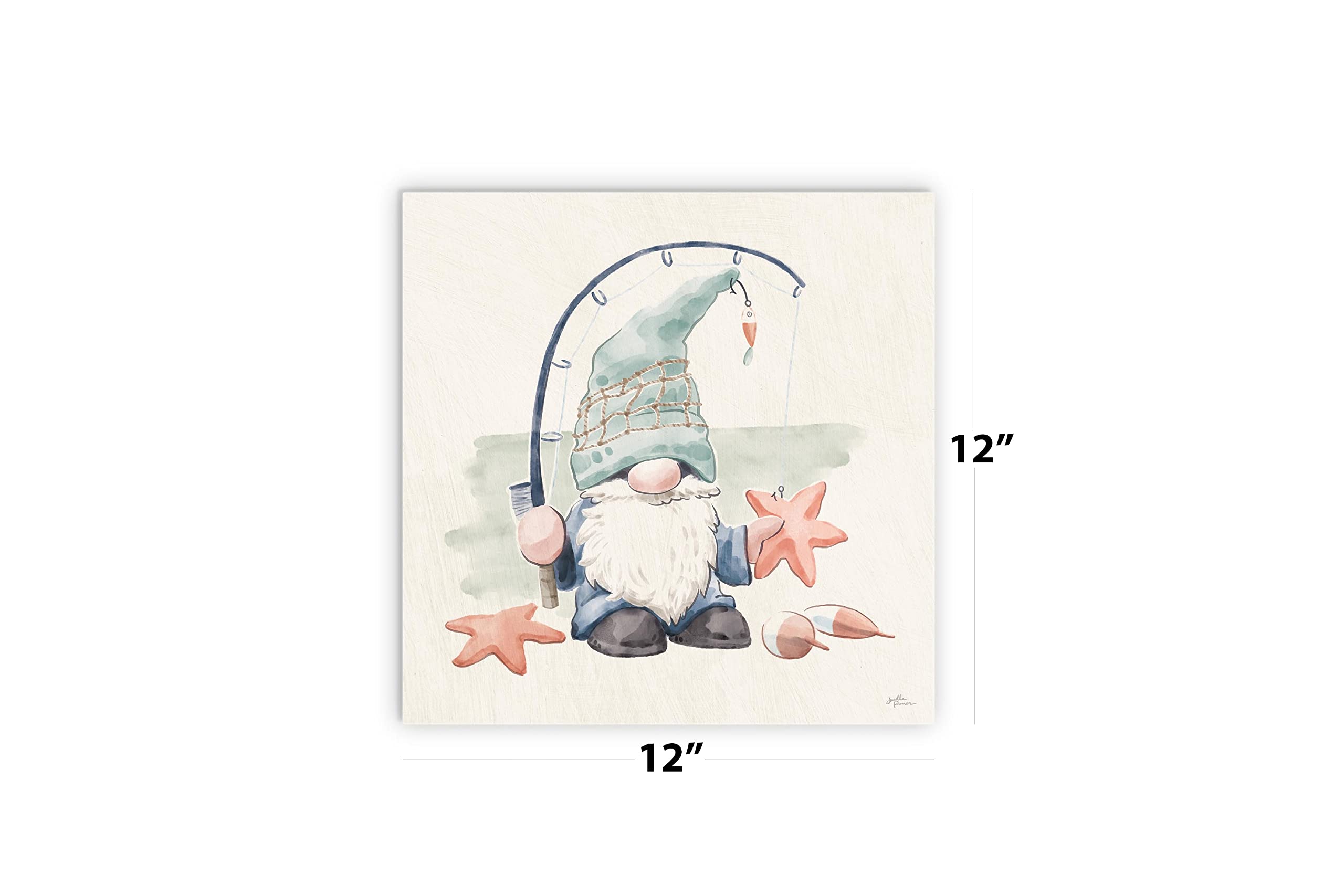 Joyride Home Decor - 0.5 Inch Deep Wooden Wall Plaque Sign, Handcrafted Beach Gnomes Artwork, Coastal Themed Home Decoration - Perfect for Living Room, Bedroom, or Beach House Decor