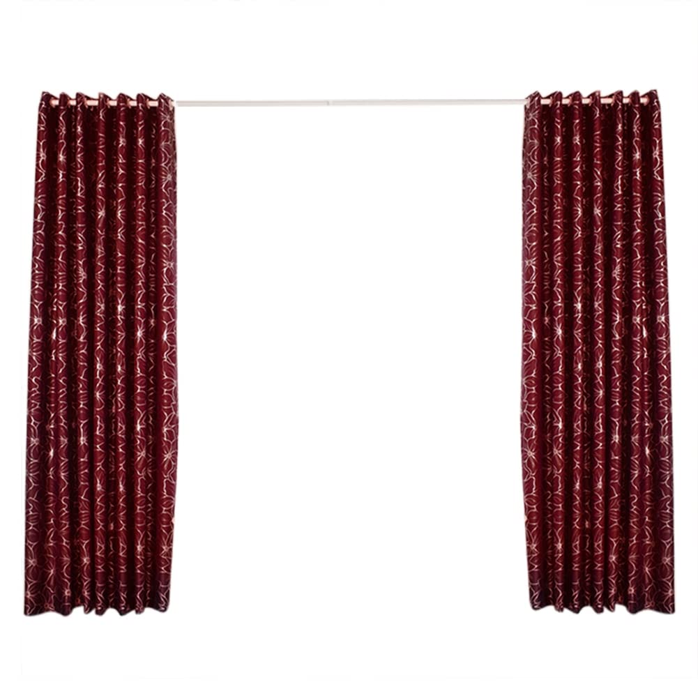 01 02 015 Rustic Polyester Curtains - 3.28 X 8.2ft Burgundy Window Drapes for Living Room & Bedroom | Breathable Fabric, Bright Colors | Perfect for Home Decor, Privacy & Light Filtering
