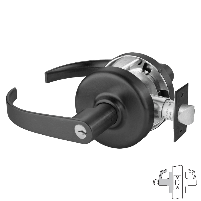 Corbin Russwin CL3857 PZD Storeroom Cylindrical Lever Lockset - Princeton Lever Design, L4 Keyway, Keyed Random - Secure Storage Rooms, Utility Closets & Commercial Buildings