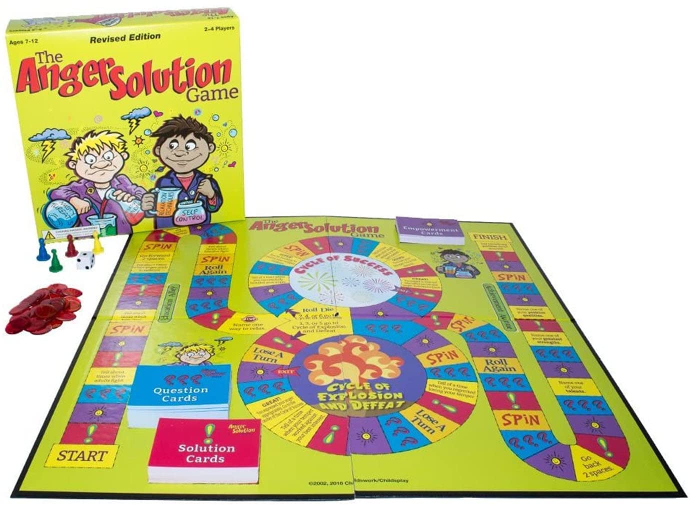 The Anger Solution Board Game - Fun & Educational Therapy Game for Kids & Adults - Perfect for Family Game Night & Emotional Regulation Activities