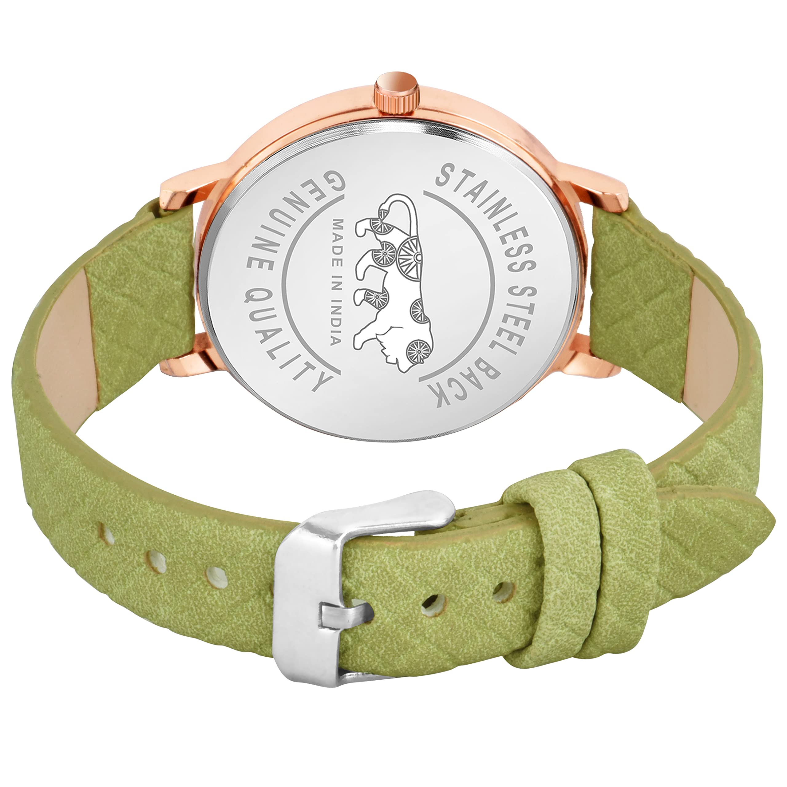 Elegant Stainless Steel & Leather Analog Watch for Women and Girls - Perfect for Office, Date Night, and Everyday Wear