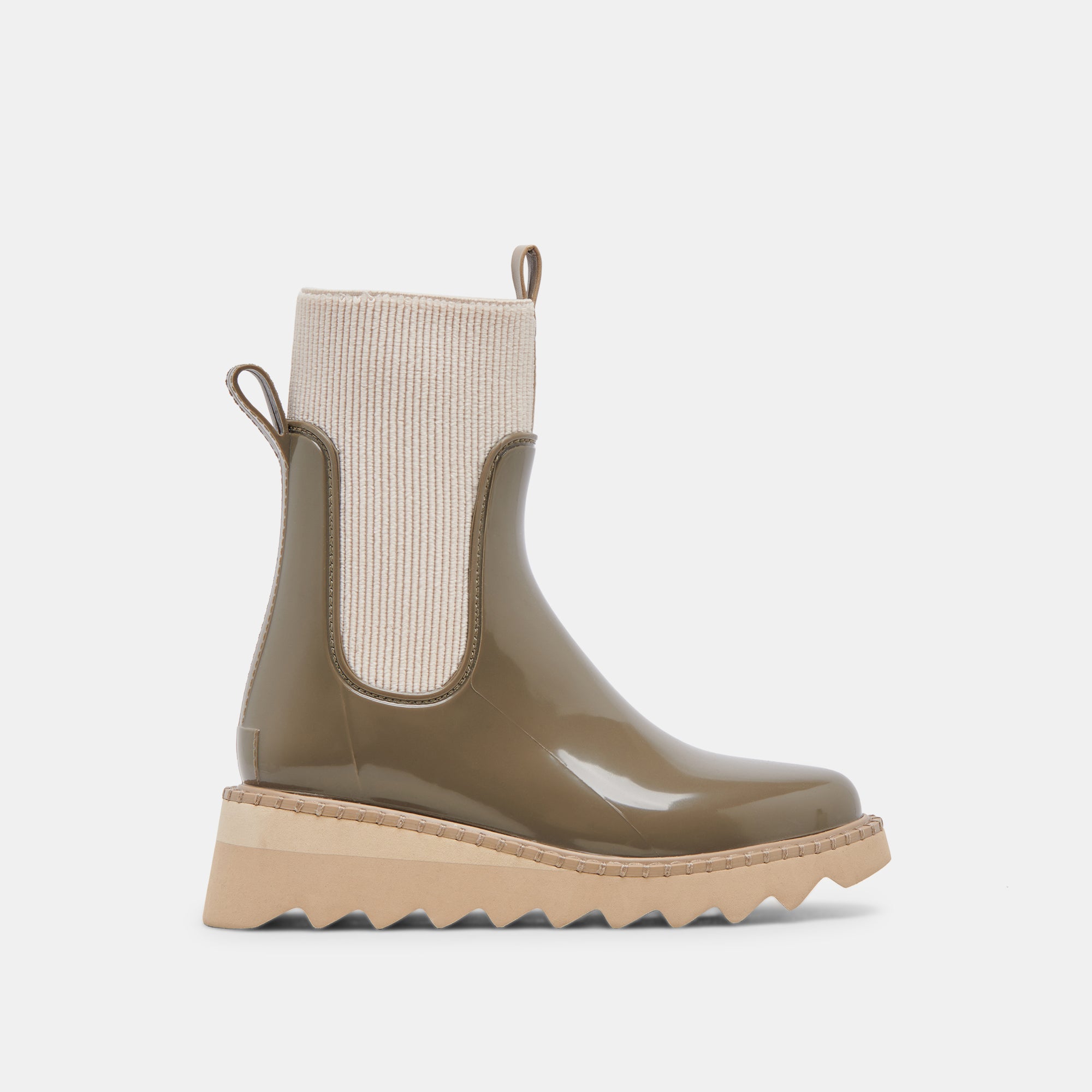 TROPIC H2O BOOTS DK MOSS PATENT STELLA - Waterproof Rain Boots for Women, Fashionable Rubber Boots with Patent Leather Finish - Perfect for Gardening, Hiking & Outdoor Adventures