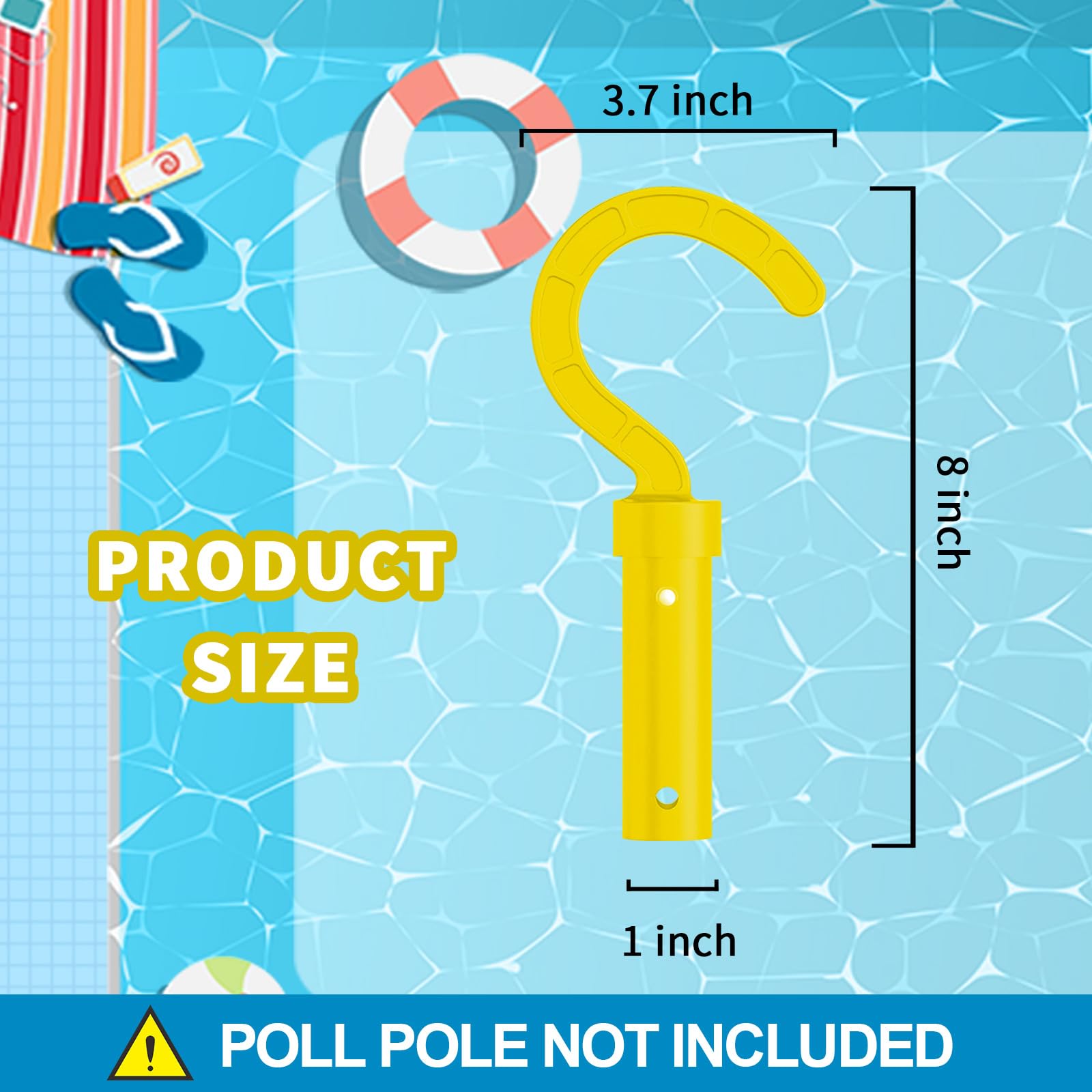 Robotic Pool Cleaner Hook - Cordless & Underwater Accessory for Telescopic Poles - Ideal for Above Ground Pools