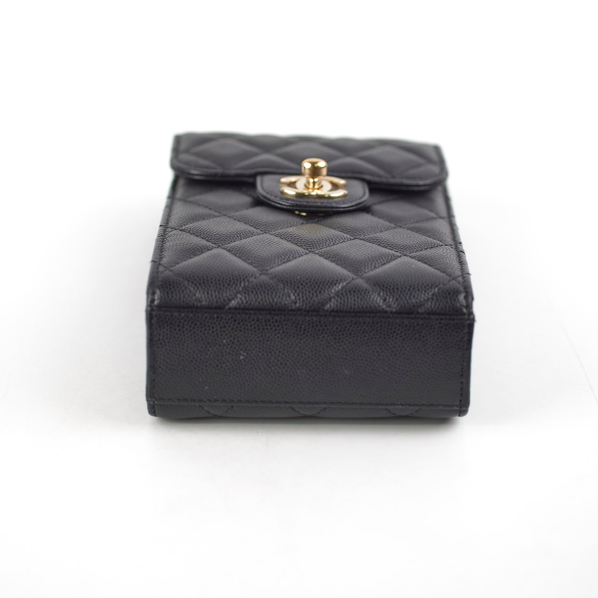 Chanel Caviar Quilted Leather Phone Holder Crossbody Bag for iPhone 15 Pro Max - Luxury Designer Phone Pouch for Women, Perfect for Parties, Shopping & Daily Use