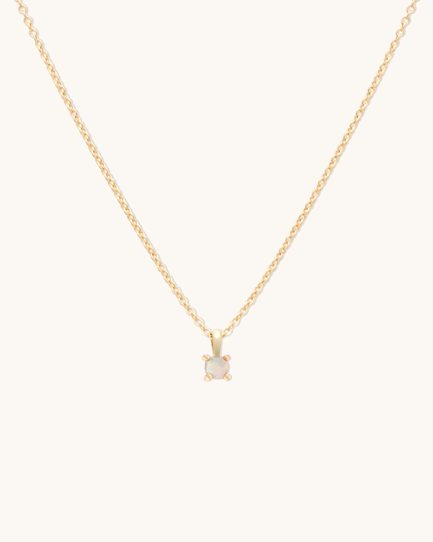 Opal Birthstone Necklace for Women - October Birthstone Jewelry Gift - Elegant Sterling Silver Pendant for Birthday, Anniversary & Special Occasions
