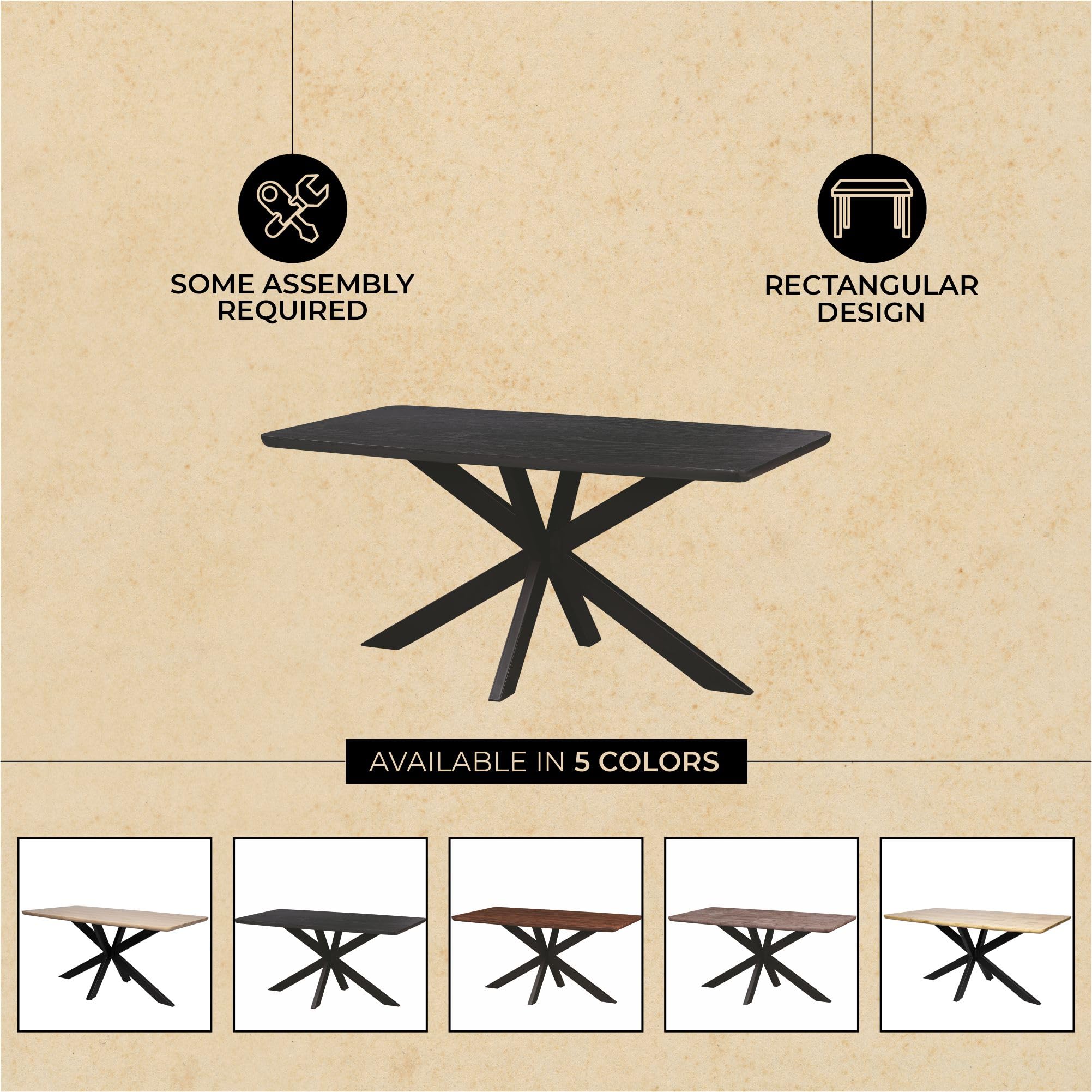 LeisureMod Ravenna Dining Table - 35.44