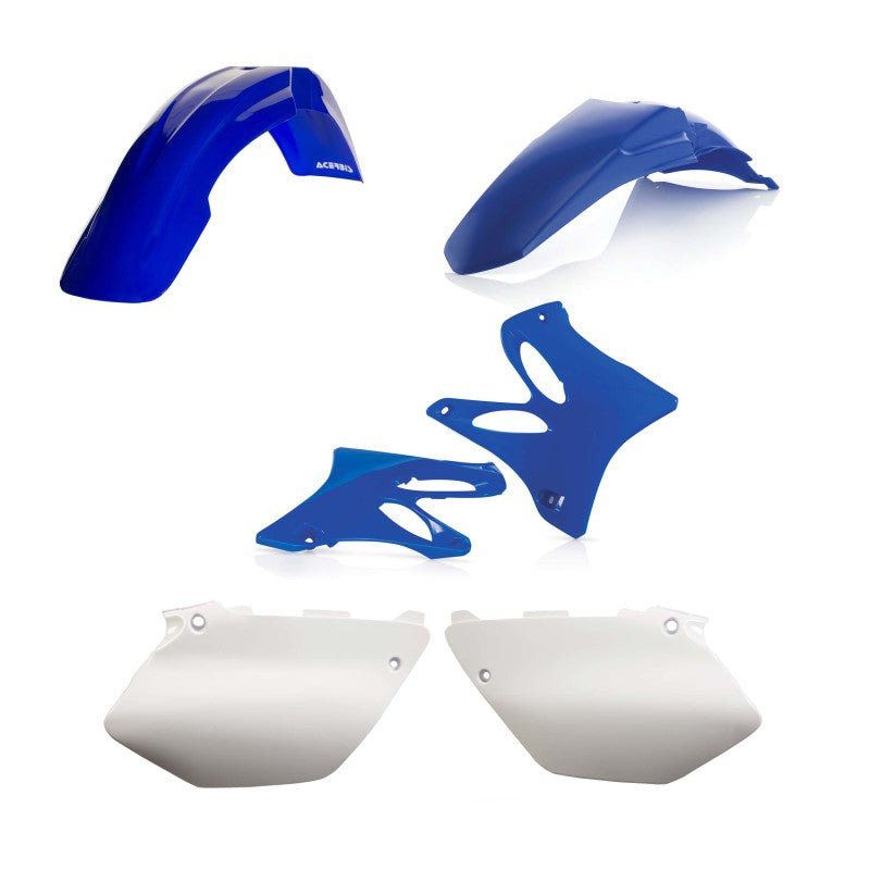 Acerbis 02-05 Yamaha YZ125/250 Plastic Kit - Blue/White OEM Style Replacement for Off-Road & Motocross Racing