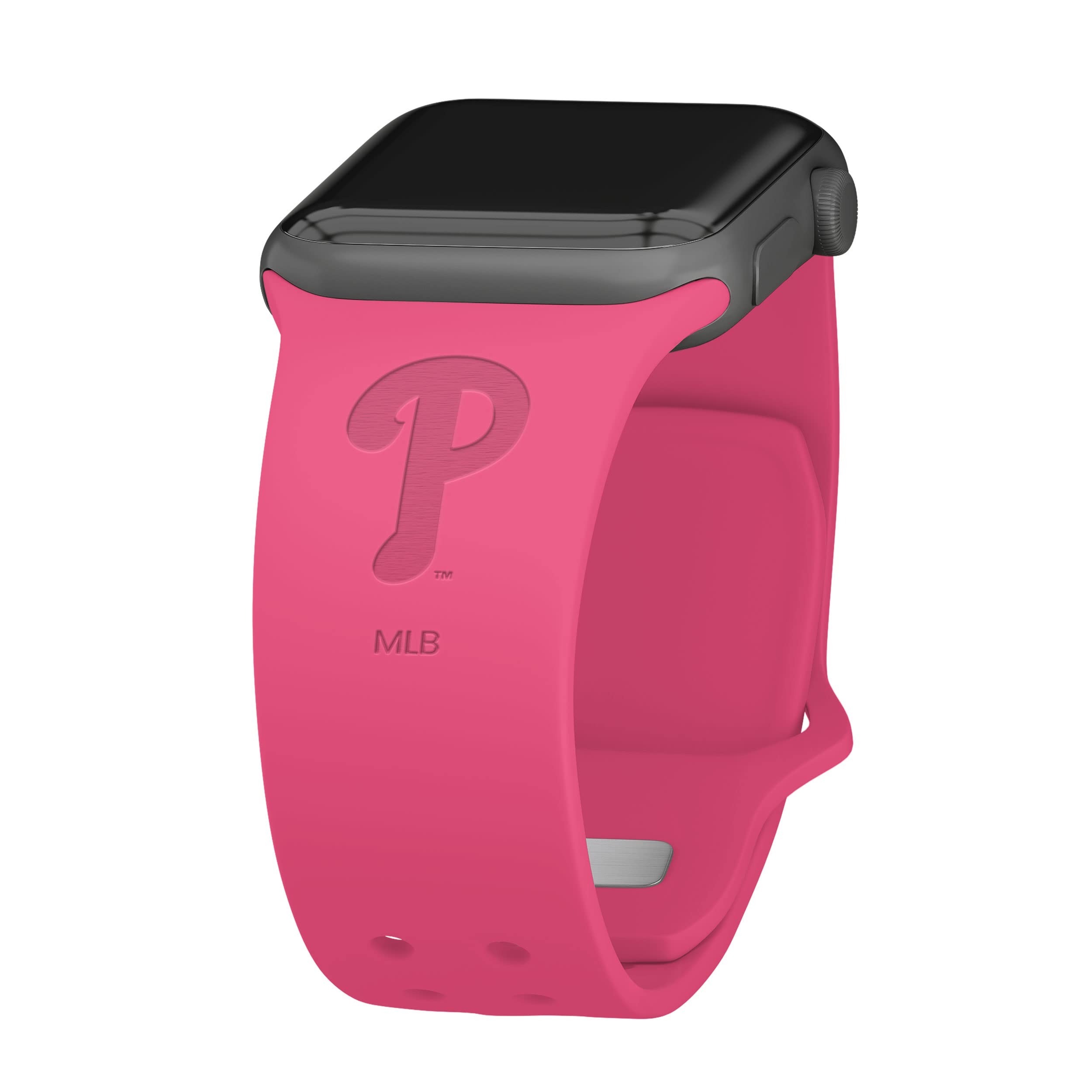Philadelphia Phillies Silicone Apple Watch Band 42/44/45mm - Pink for Sports & Fitness