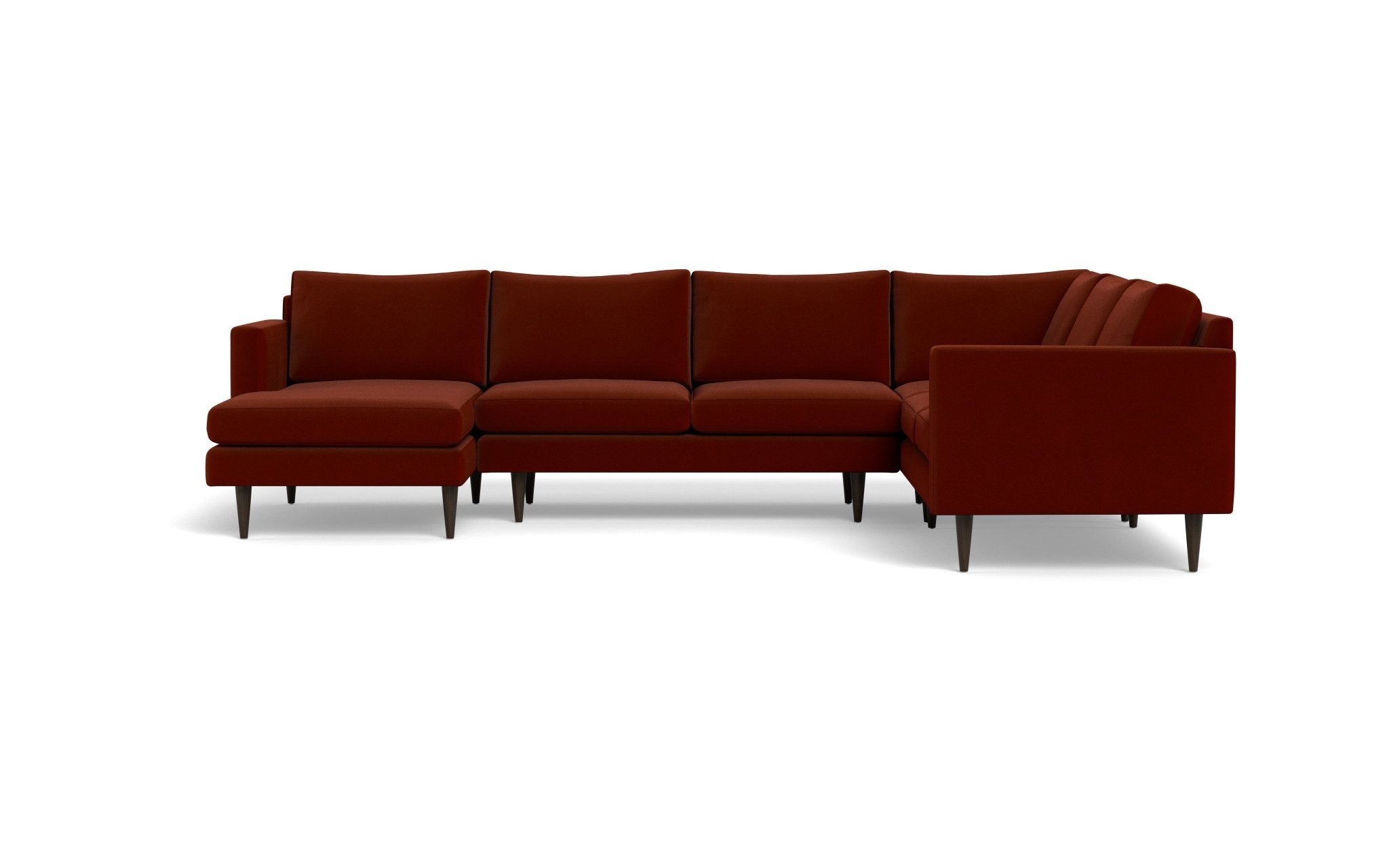 Wallace 131 Modern Untufted Corner Sectional Sofa with Left Chaise - Contemporary Living Room Furniture for Small Spaces & Apartments