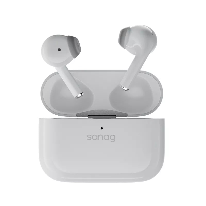 Sanag T82S Pro Wireless Bluetooth Earbuds with Built-in Memory, Half In-Ear Design for Comfort - Perfect for Gym, Running, Commuting & Workouts