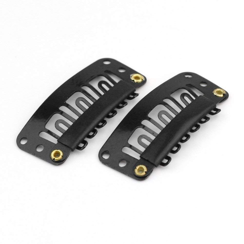 Majik Hair Toupee Clips for Men & Boys - 12-Piece Black Wig Clips Set (20g) - Secure & Comfortable Hair Patch Accessories for Daily Wear, Cosplay & Costumes