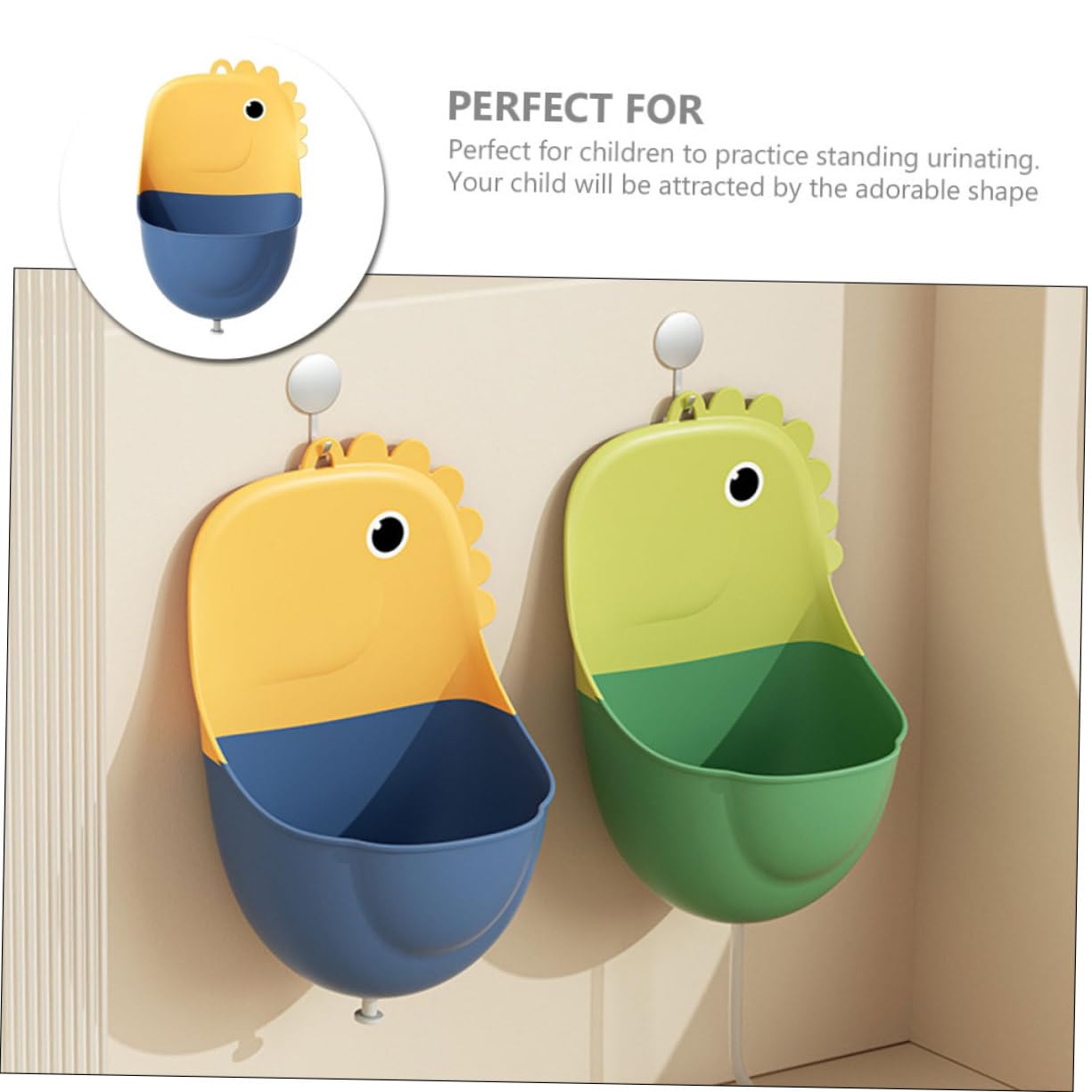 iBasenice Adjustable Height Boys Standing Urinal Potty Trainer - Easy to Clean & Sturdy Toddler Toilet Training Tool for Bathroom & Home Use