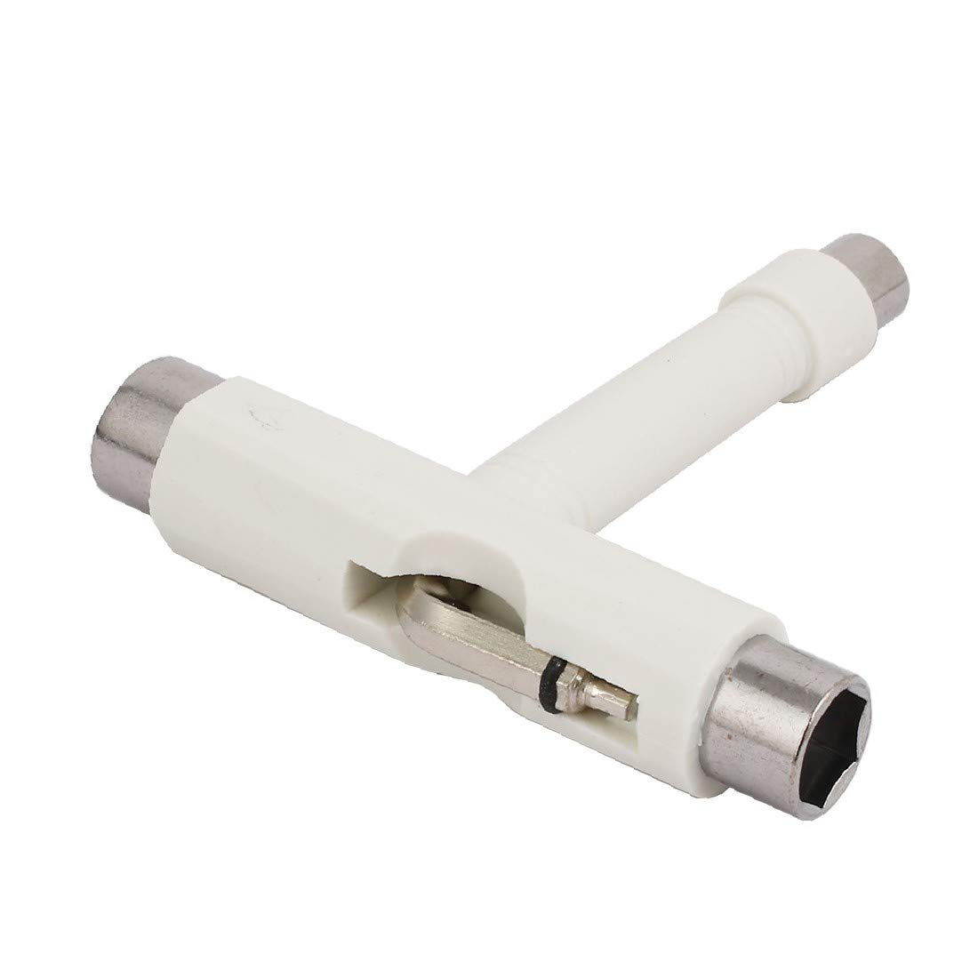 Hex Socket Skateboard Roller Spanner T Wrench Tool - White - Perfect for Skateboard Maintenance & Repair - Essential for Adjusting Trucks, Wheels & Bearings