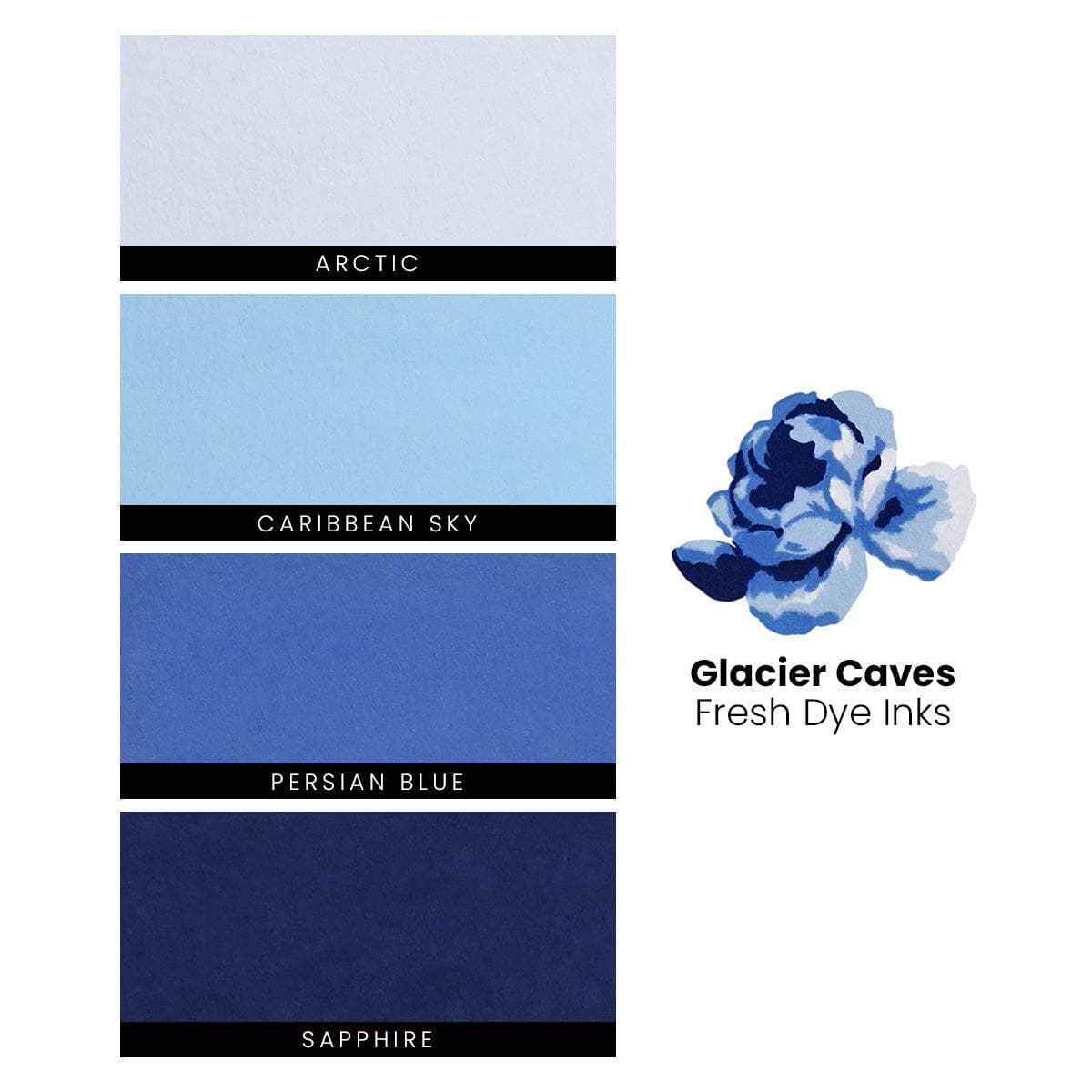 Glacier Caves Fresh Dye Ink Reinker - 10ml Bottle for Stamping, Scrapbooking & Card Making - Vibrant Watercolor Refill Ink for Artists & Crafters