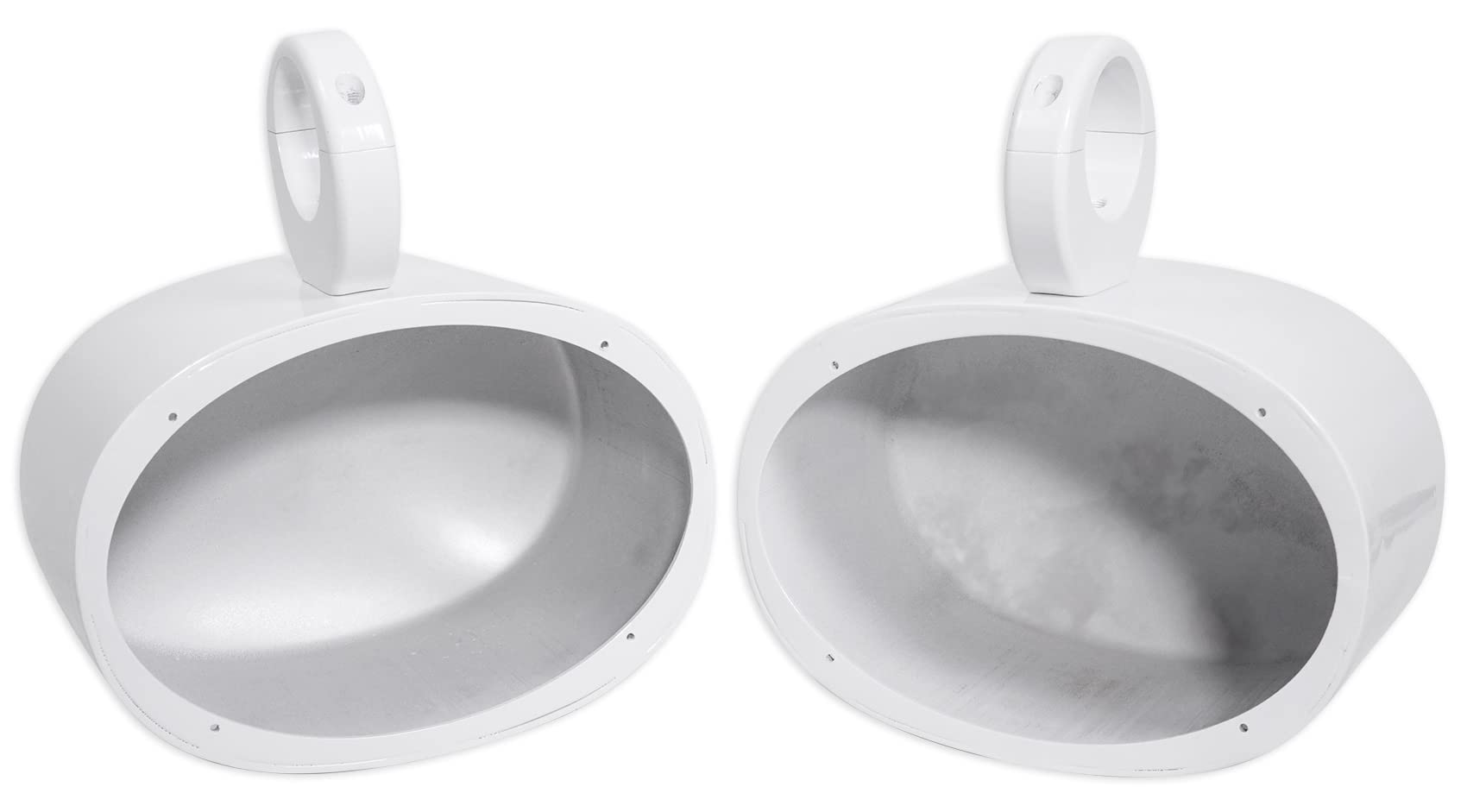 Rockville 2 6x9 1000W 360° Swivel White Aluminum Tower Speakers - Waterproof ATV/UTV Sound System for RZR, Can-Am, Polaris - Perfect for Off-Road Adventures, Beach Parties & Outdoor Events