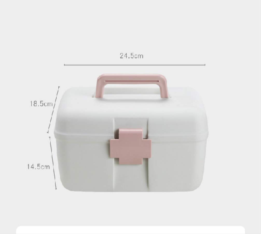 Multi-Functional Pet Medicine Storage Box - Portable Household First Aid Organizer for Dogs & Cats (Nordic Pink) | Perfect for Travel, Home & Veterinary Use