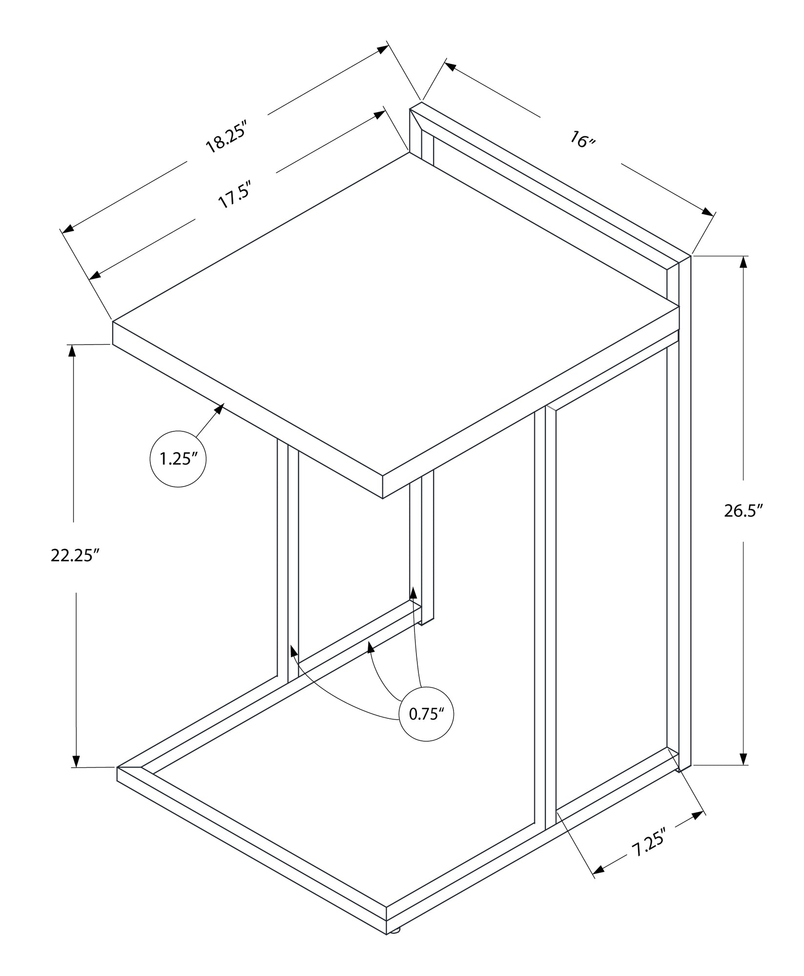 Modern Accent Table 25