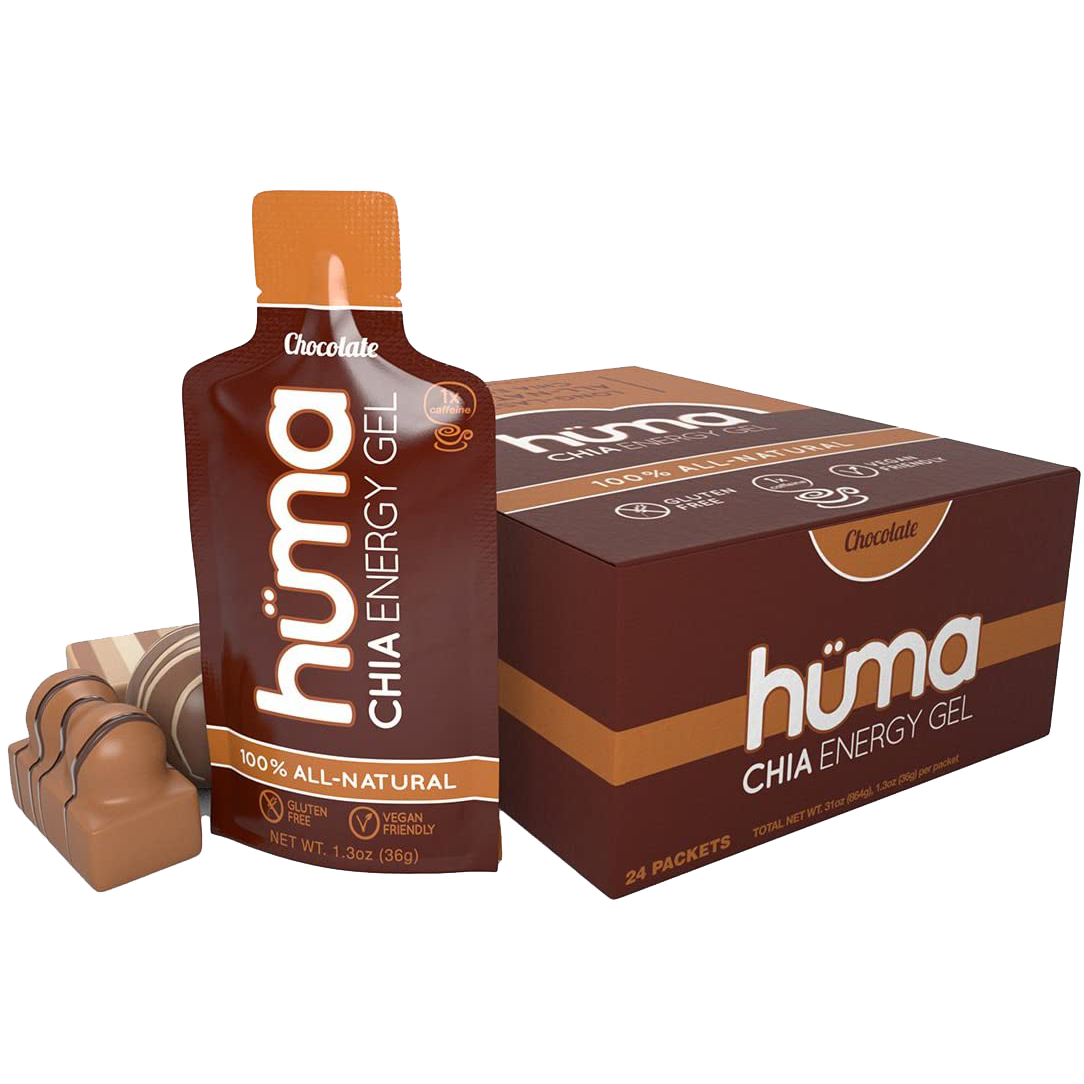 Huma Chia Gel - Organic Chia Seed Energy Gel for Runners, Athletes & Outdoor Enthusiasts - Natural Endurance Booster for Marathon, Hiking & Workouts - Vegan, Gluten-Free & Non-GMO