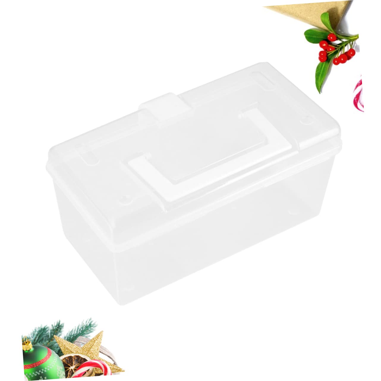 White Medicine Storage Organizer Box - Portable Pill Holder for Cabinet, Car & Travel | Compact Medical Kit for Daily Medication & First Aid Supplies