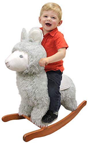 Large Plush Llama Rocking Horse for Kids - Soft & Safe Baby Rocker Toy | Perfect for Nursery, Playroom & Toddler Gift
