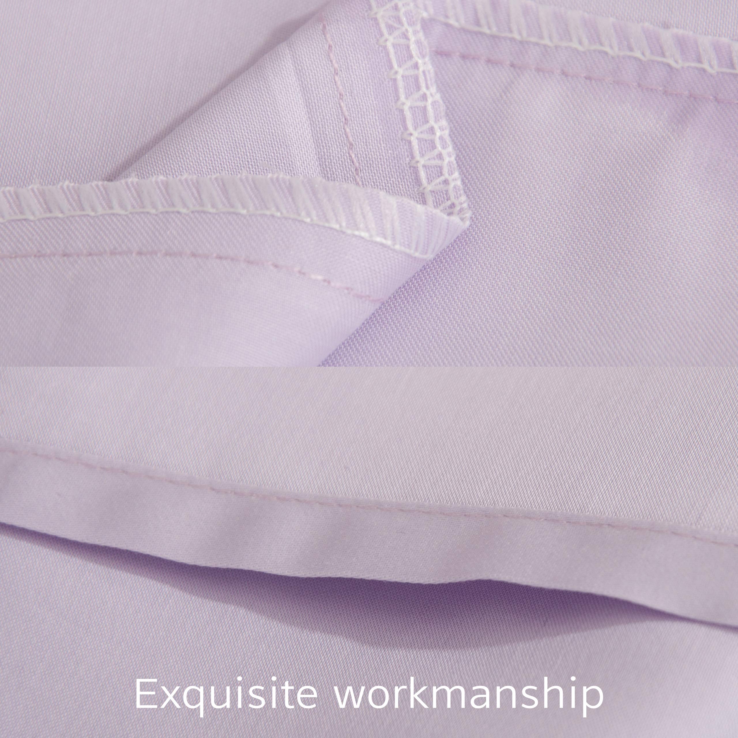 Premium Egyptian Cotton Queen Pillowcases Set of 2 - 500 Thread Count Soft & Breathable Envelope Closure Pillow Covers (20x30 Inches, Light Purple) - Luxury Bedding for Hotels, Guest Rooms & Master Bedrooms