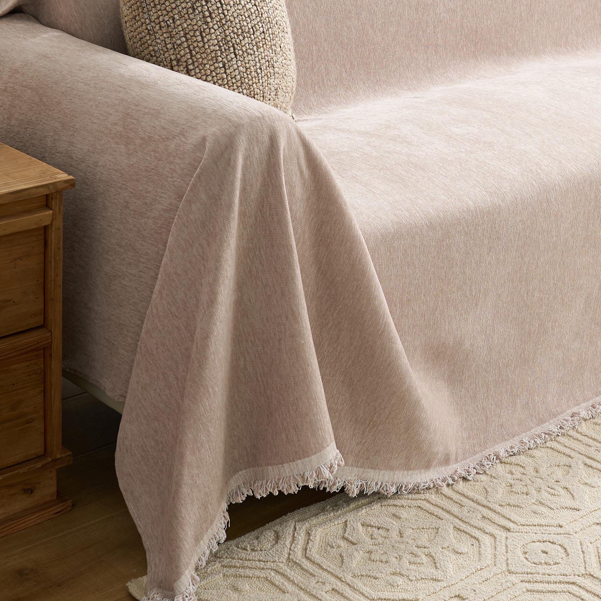 Luxury Soft Mocha Brown Sofa Cover - Stretchable Couch Slipcover for Living Room, Home Decor & Furniture Protection - Perfect for Pets, Kids & Daily Use
