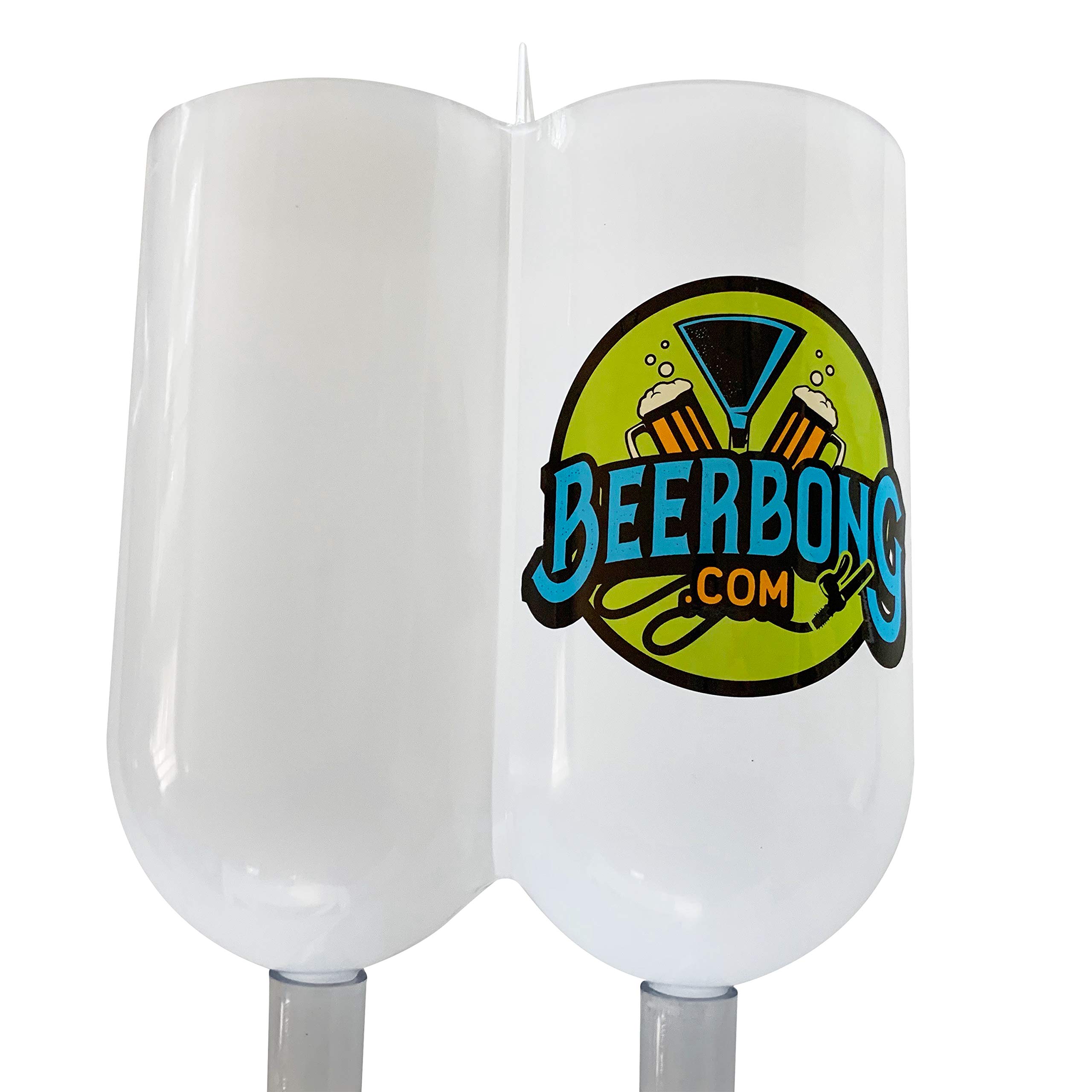 Double Extreme Beer Bong - 140oz Capacity with Valves & 3ft Tube - Large Clear Beer Funnel for Parties, Tailgating & College Events