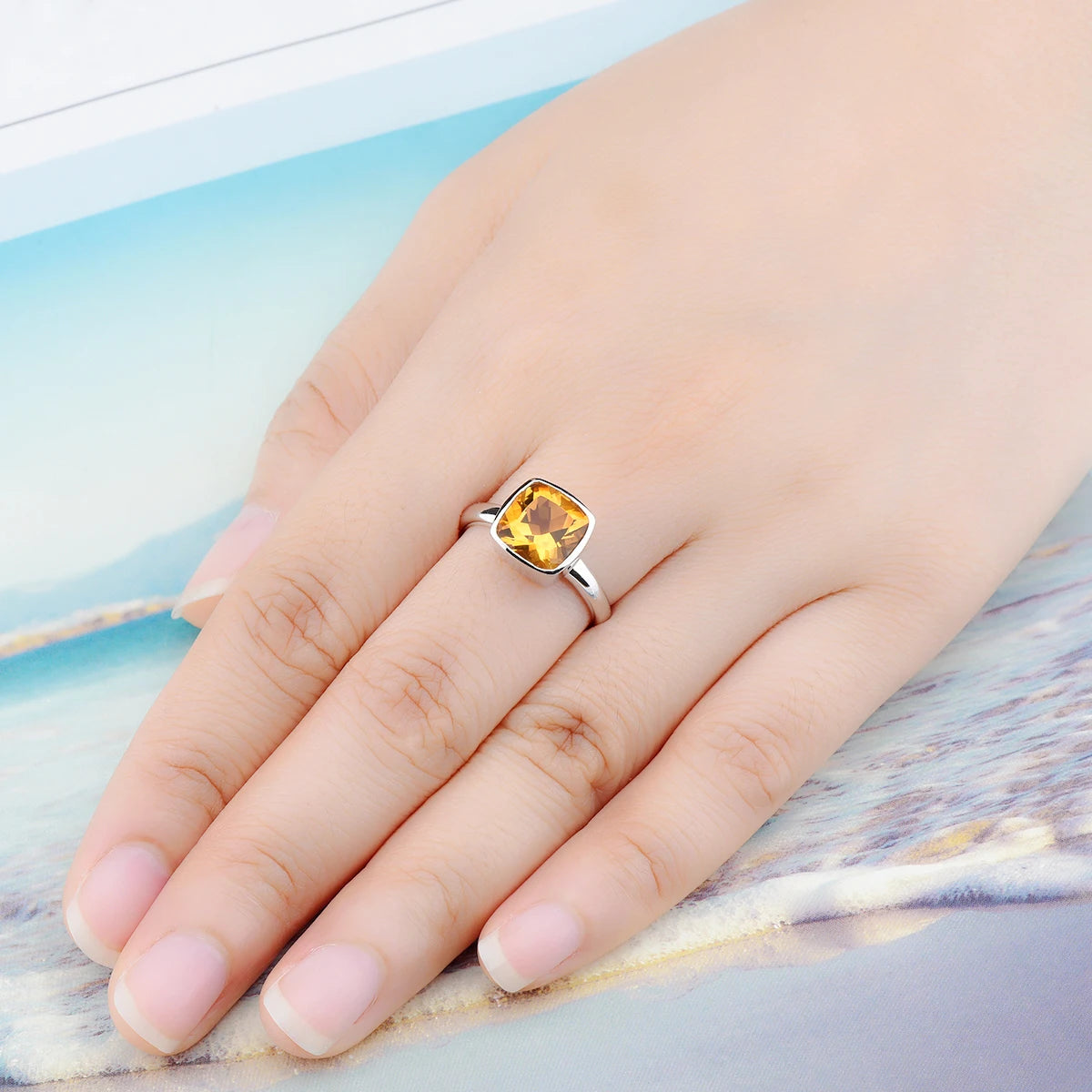 Natural Gemstone Ring for Women - Elegant Birthstone Jewelry Gift for Mom, Wife, Girlfriend | Perfect for Engagement, Anniversary & Special Occasions