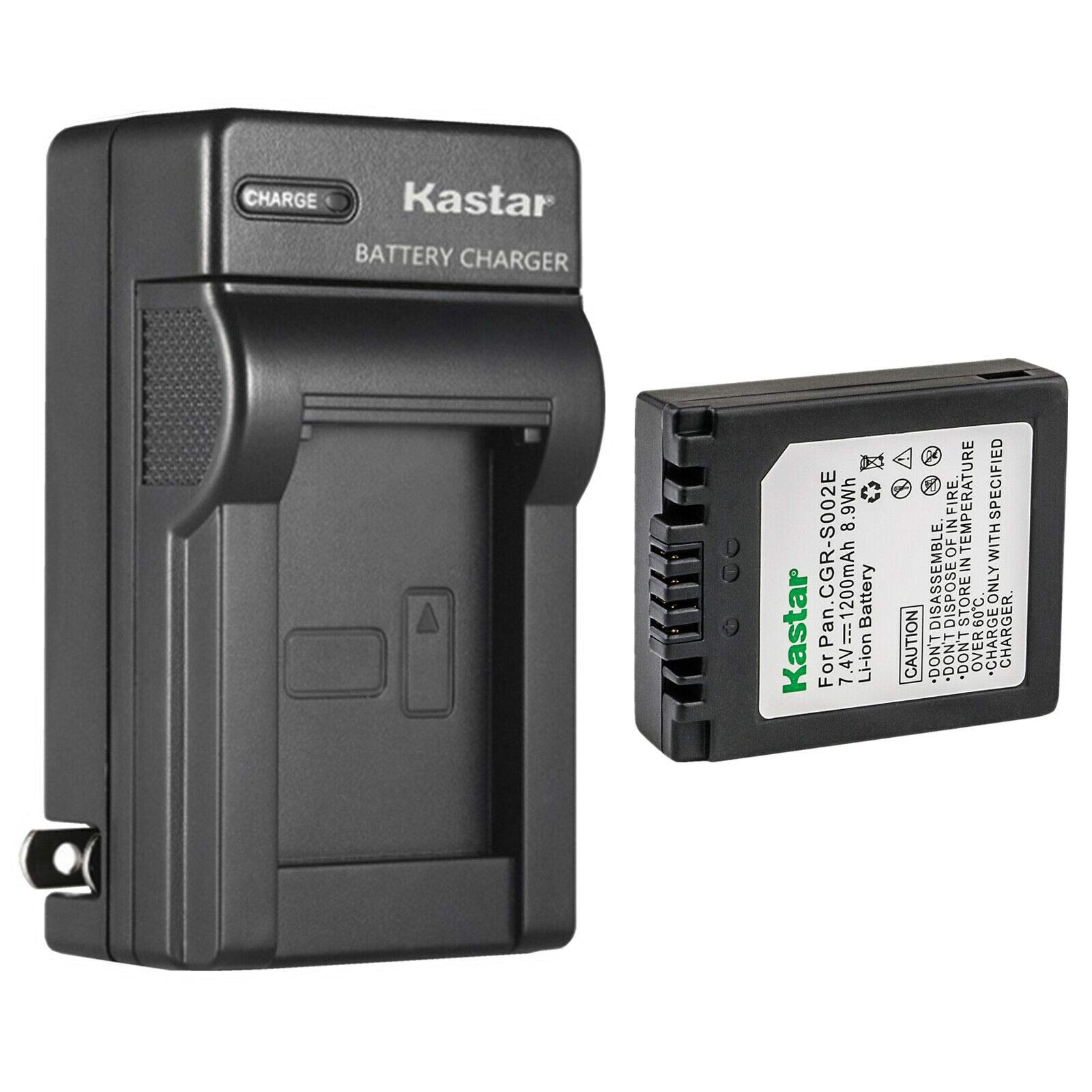 Kastar 1-Pack CGA-S002 Replacement Battery & AC Wall Charger for Panasonic Lumix DMC-FZ10EG-S/FZ10GN/FZ15/FZ15K/FZ15P/FZ20/FZ20BB - Perfect for Travel Photography & Outdoor Shooting