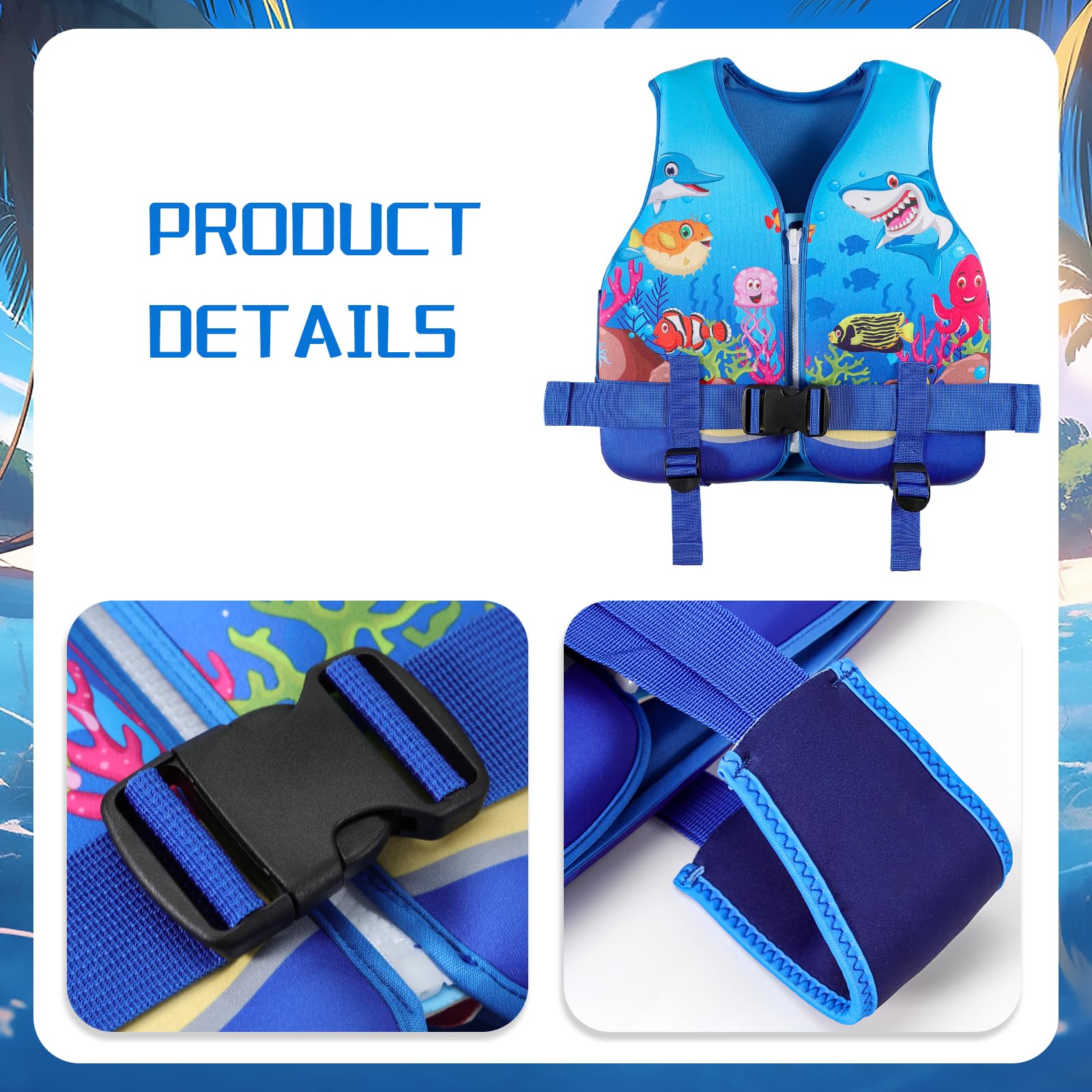 **Best Toddler Swim Vest for Kids 2-9 Years Old – Adjustable Floatation Device 20-60 lbs with Safety Strap – S-XL for Boys & Girls – Perfect for Pool, Beach & Swimming Lessons**