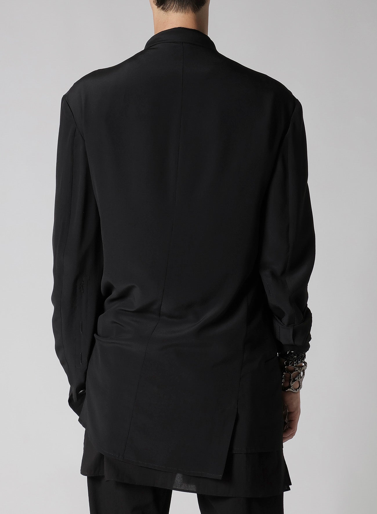 16M Crepe de Chine Asymmetrical Jacket - Lightweight Womens Blazer for Office, Evening & Special Occasions