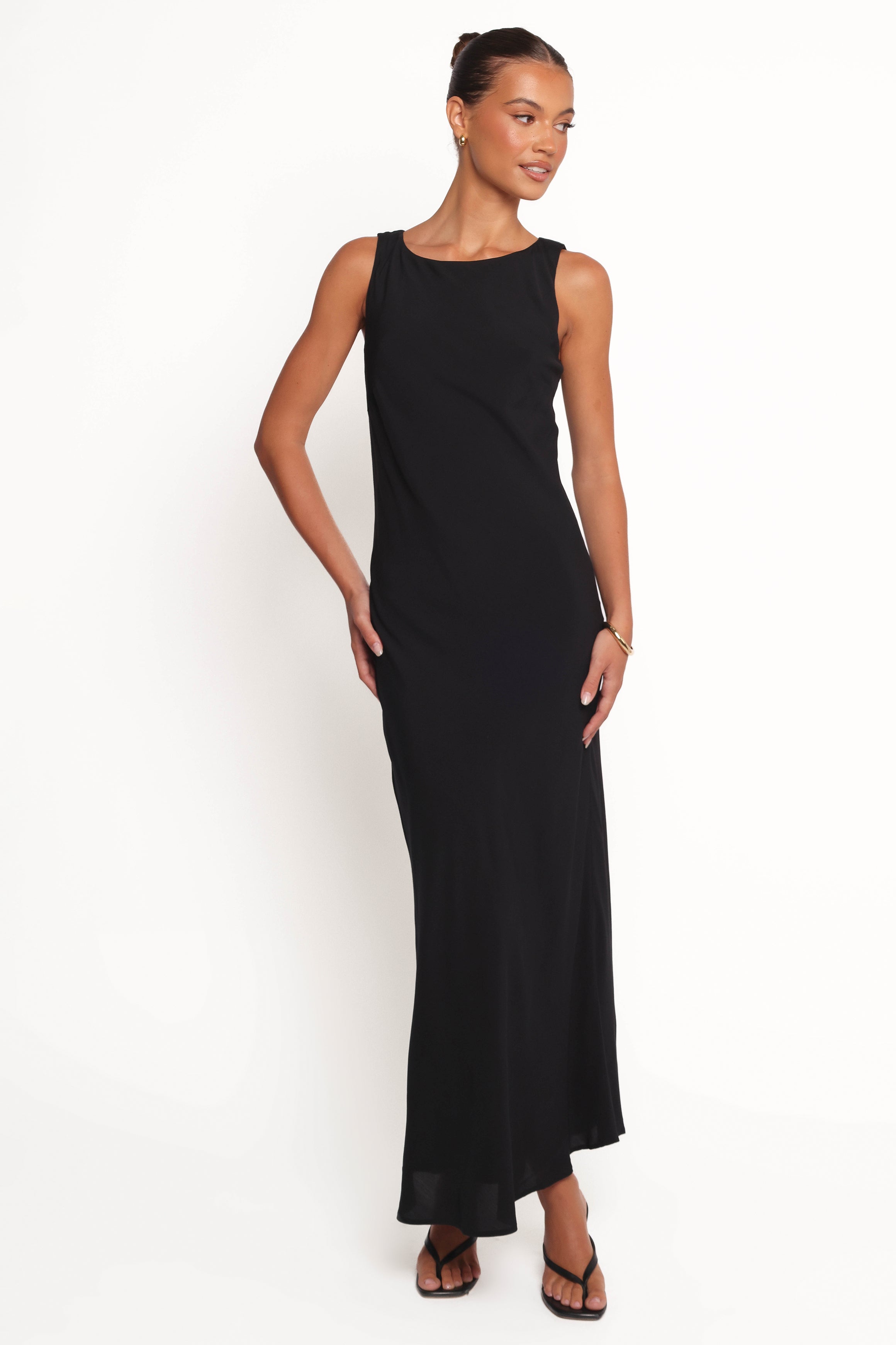 Flavia Maxi Dress - Elegant Black Long Dress for Women | Perfect for Summer, Beach, Parties & Casual Wear