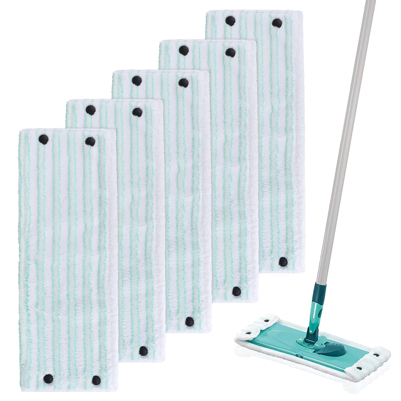 Sgizoku Leifhei Clean Twist M Micro Duo Replacement Broom Liner 33x15cm - Durable Floor Cleaning Accessory for Hardwood, Tile & Carpet - Strong Decontamination & Easy to Use
