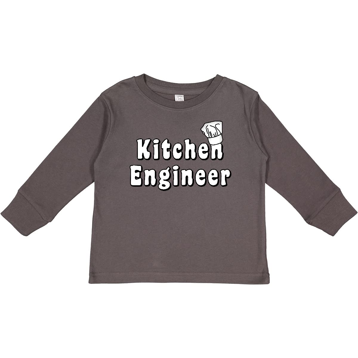 Inktastic Kitchen Engineer Toddler Long Sleeve T-Shirt - Cute Cooking Themed Shirt for Boys & Girls - Perfect for Preschool, Playtime & Family Cooking Activities