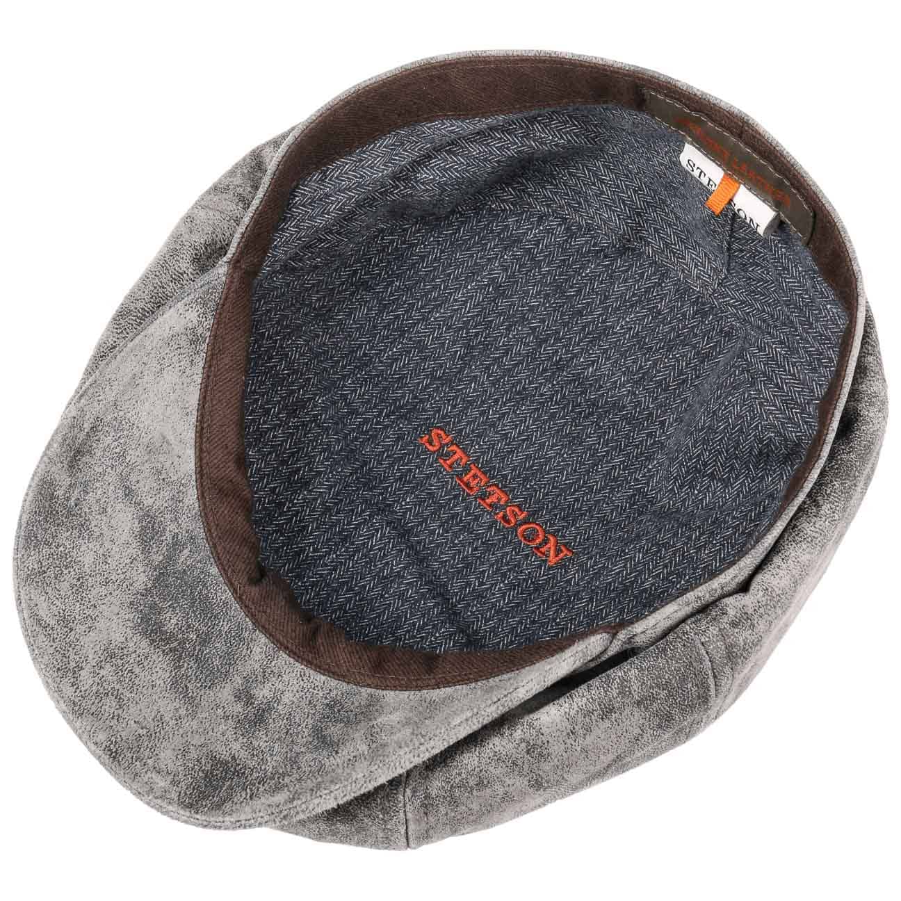 Stetson Hatteras Pigskin Leather Newsboy Cap – Vintage Style Men's Hat for Casual Wear & Outdoor Adventures