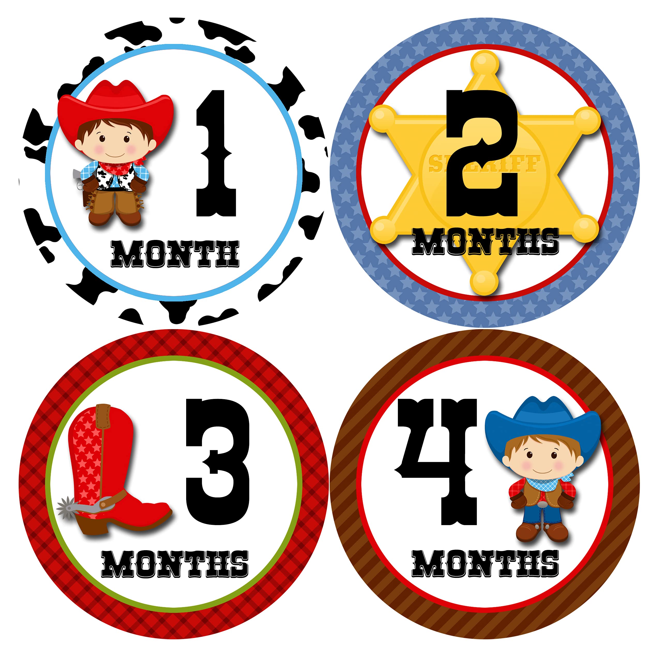 Baby Monthly Milestone Stickers - Newborn Boy Growth Tracking Stickers - Adhesive Photo Props for First Year Memories | Perfect for Baby Photo Shoots, Scrapbooking & Monthly Milestone Celebrations