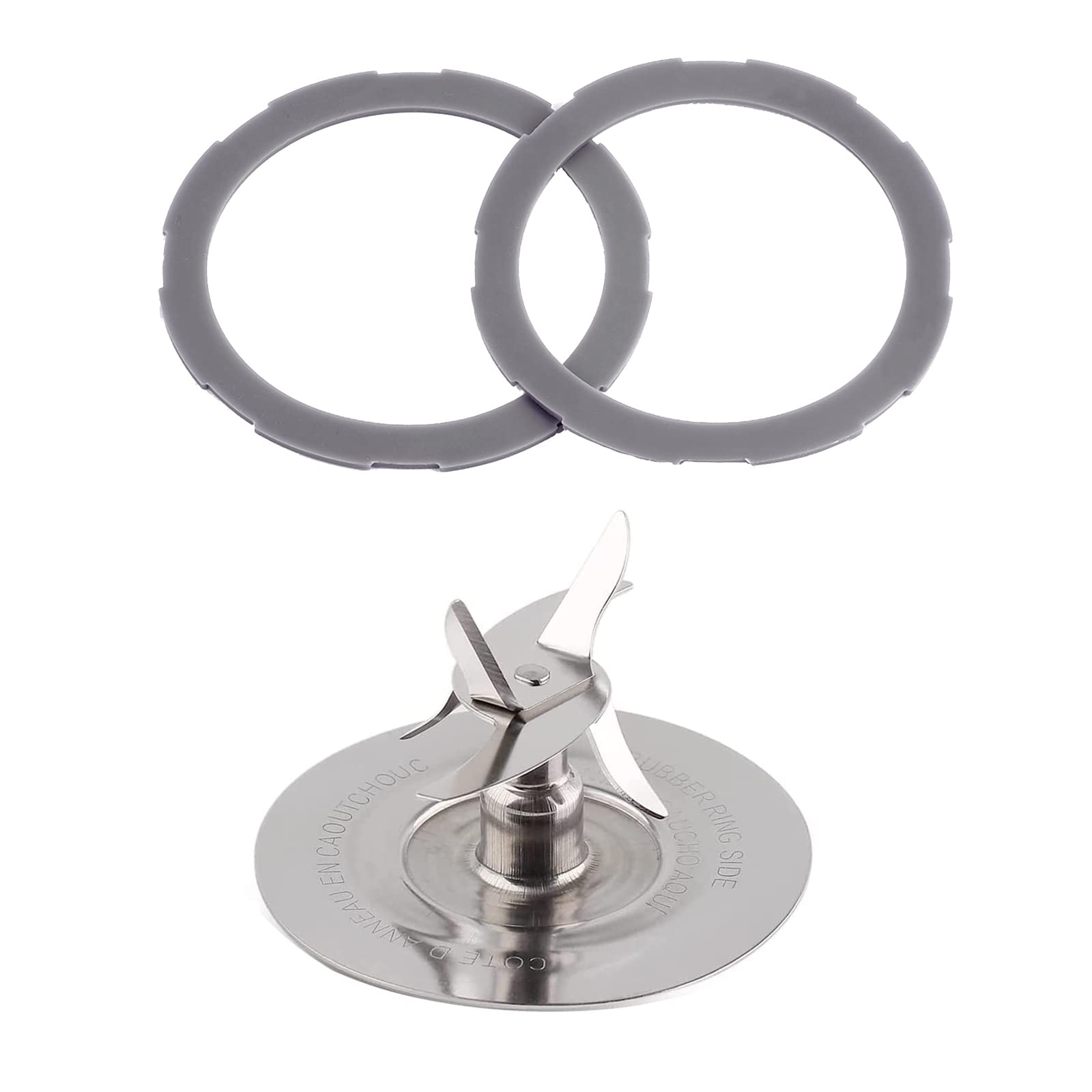 Oster Pro 1200 Blender Replacement Parts Kit - Stainless Steel Blender Blade 164160 + 2Pcs Silicone Gaskets 182341-000-842 - Food Grade Blender Accessories for Smoothies, Juices & Food Prep
