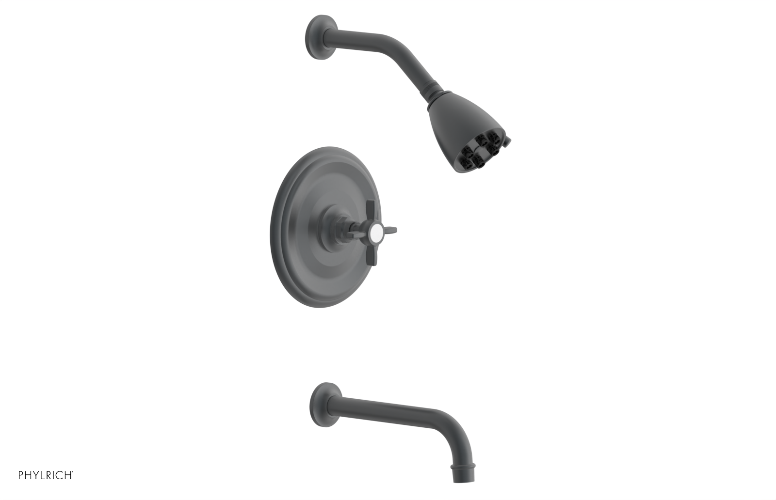 Jamestown Pressure Balance Tub & Shower Set with Cross Handle - Model 165-26 | Perfect for Bathroom Renovation & Modern Home Upgrade