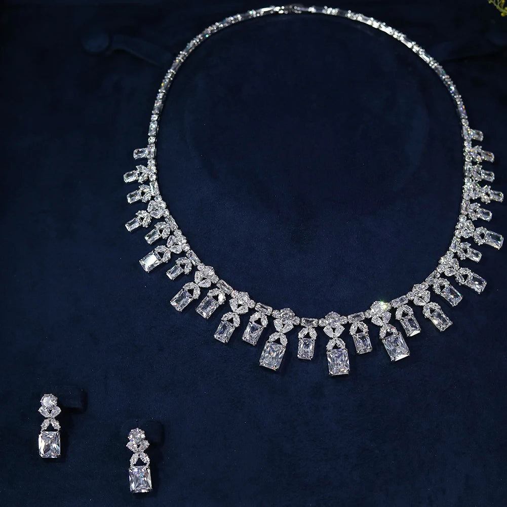 Luxury 4PCS Dubai Jewelry Set for Women - Gold Plated Bridal Necklace, Bracelet, Earrings & Ring Set - Perfect for Weddings, Parties & Special Occasions