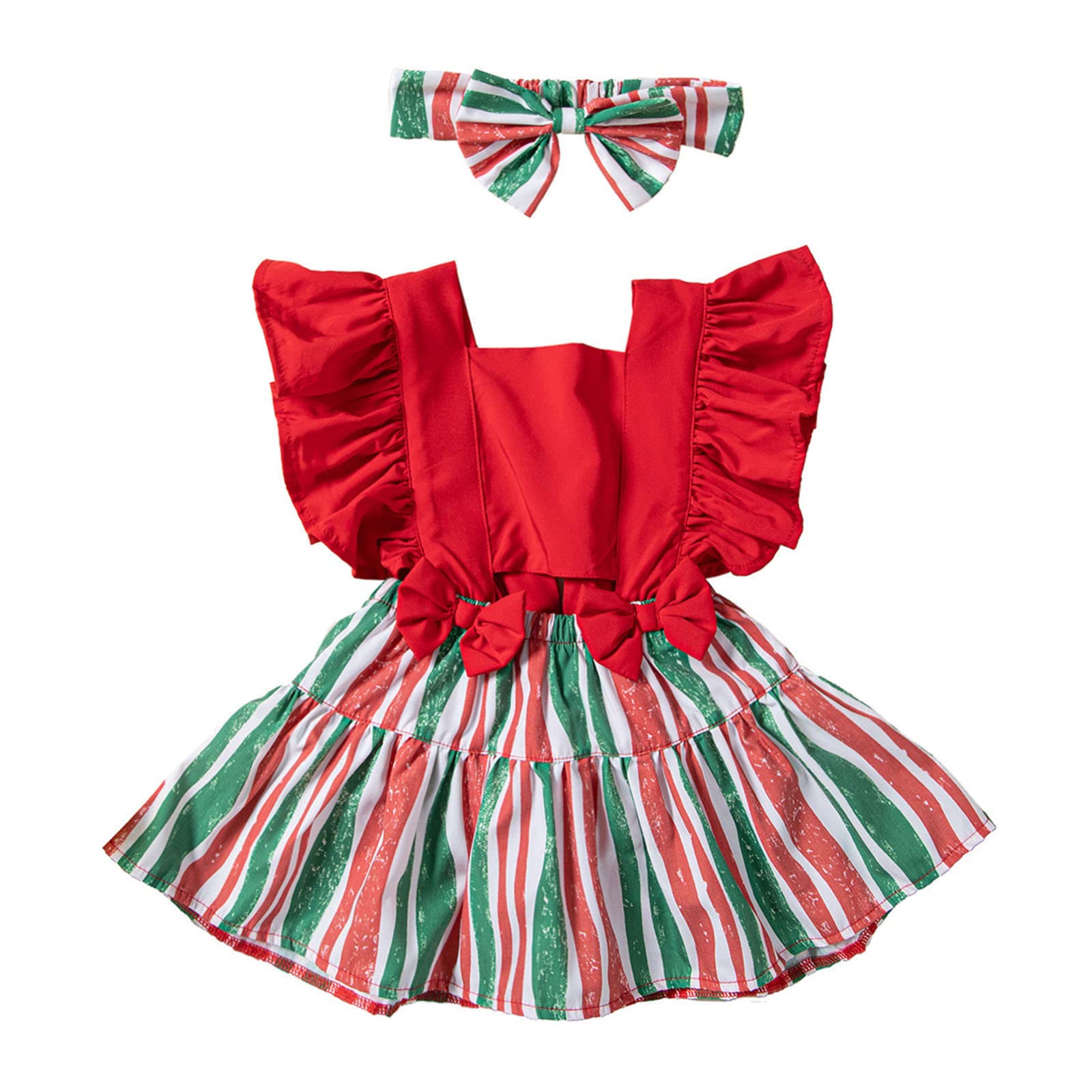 Adorable Infant & Toddler Girls' Ruched Striped Romper Dress with Bow - Cute Owl Print Baby Bodysuit for Playdates, Parties & Everyday Wear