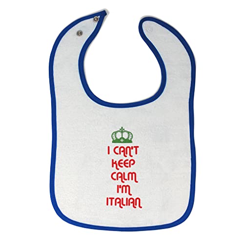 Premium Cotton Baby Bibs & Burp Cloths Set - Italian Inspired White & Royal Blue Design for Toddlers & Infants (Girl & Boy) - Perfect for Feeding Time, Messy Play & Everyday Use