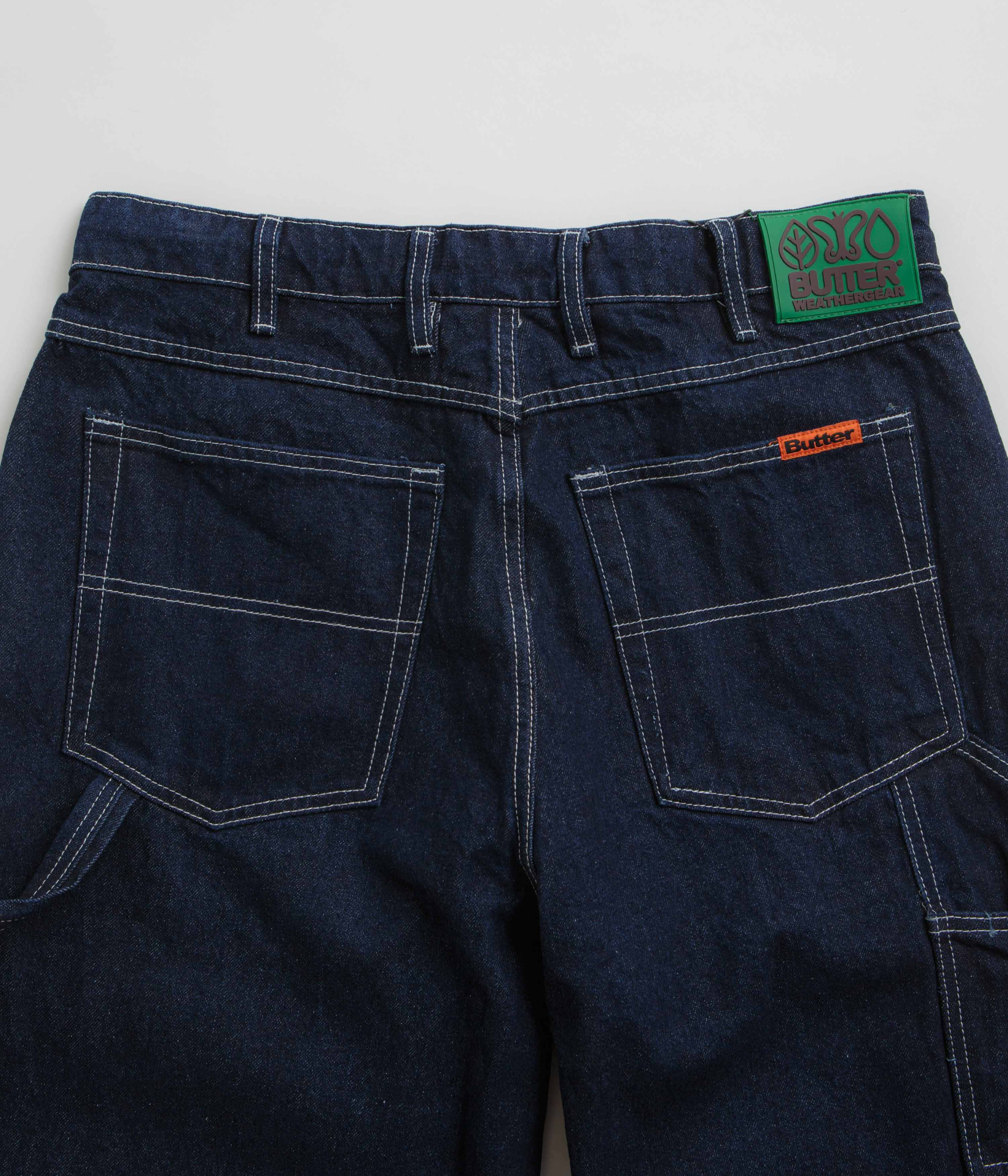 Butter Goods Heavyweight Weatherproof Jeans for Men - Dark Indigo Wash, Durable Workwear & Outdoor Denim Pants for Hiking, Construction & Cold Weather
