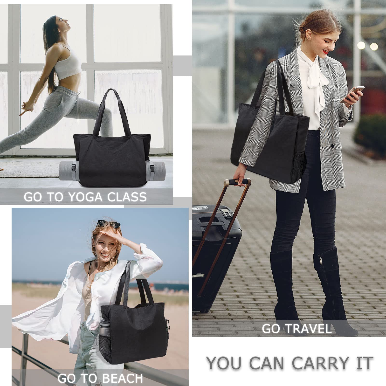 Premium Waterproof Yoga Mat Bag with Shoulder Strap - Gym & Travel Mat Holder with Wet Pocket for Pilates, Beach, Yoga Class & Daily Fitness Use - Ideal for Workout, Sports & Outdoor Activities