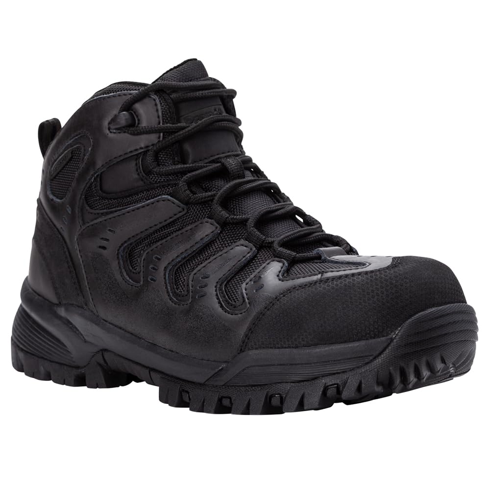 Propet Men's Sentry Electrical Hazard Composite Toe Work Safety Shoes - OSHA Approved for Construction, Warehouse & Industrial Work Environments