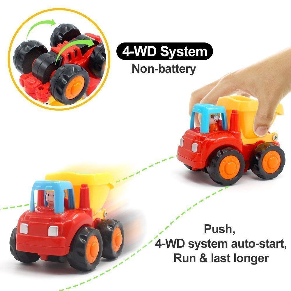 Algari Unbreakable Engineering Car & Construction Toy Set for Kids (4-Piece) – Durable, Multi-Color Vehicle Playset for Boys & Girls | STEM Learning, Pretend Play, Birthday Gifts