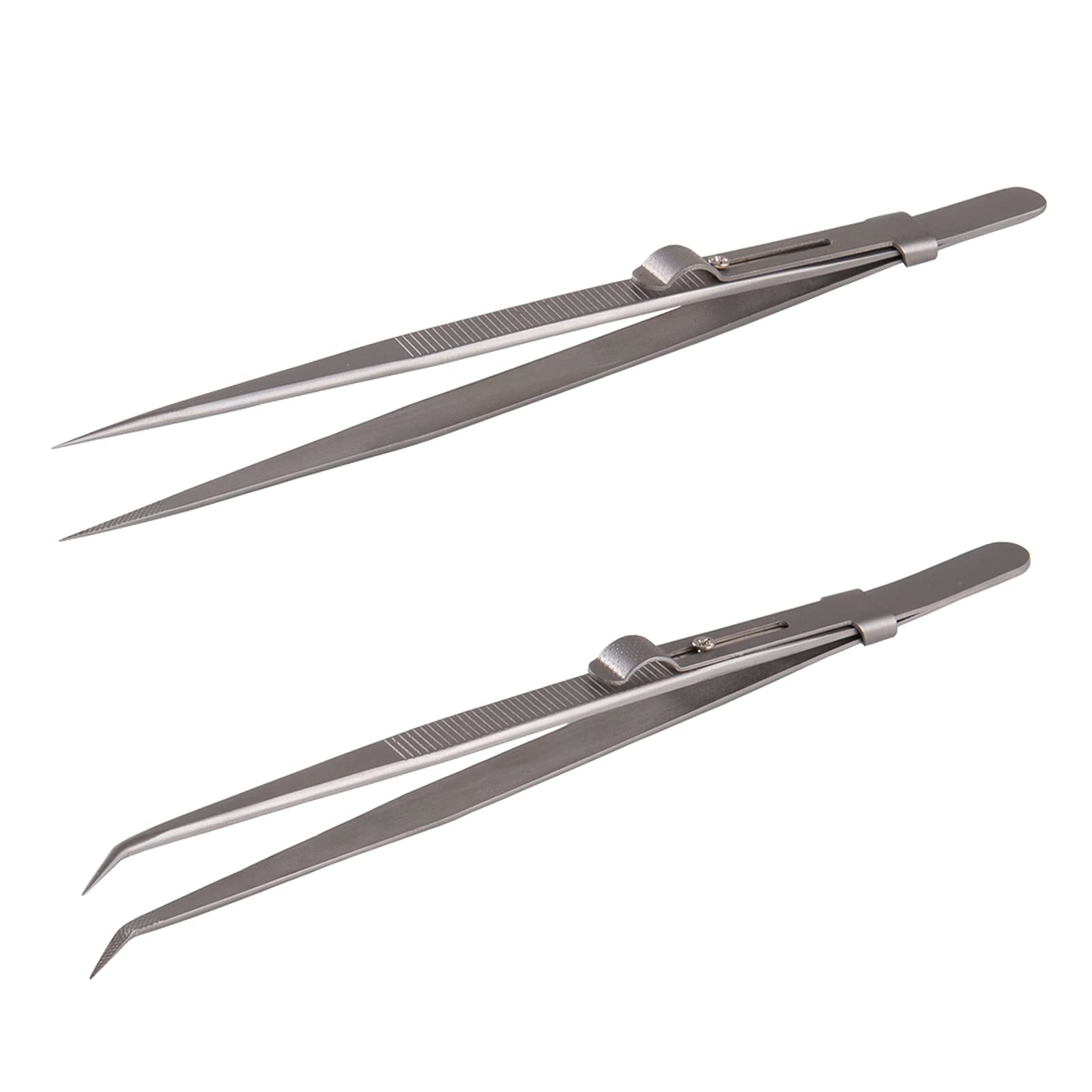 5-Piece Precision Stainless Steel Anti-Static Tweezers Set for Electronics Repair, Jewelry Making, Watch & Car Machine Maintenance - Ideal for Labs, Crafts & Soldering Projects