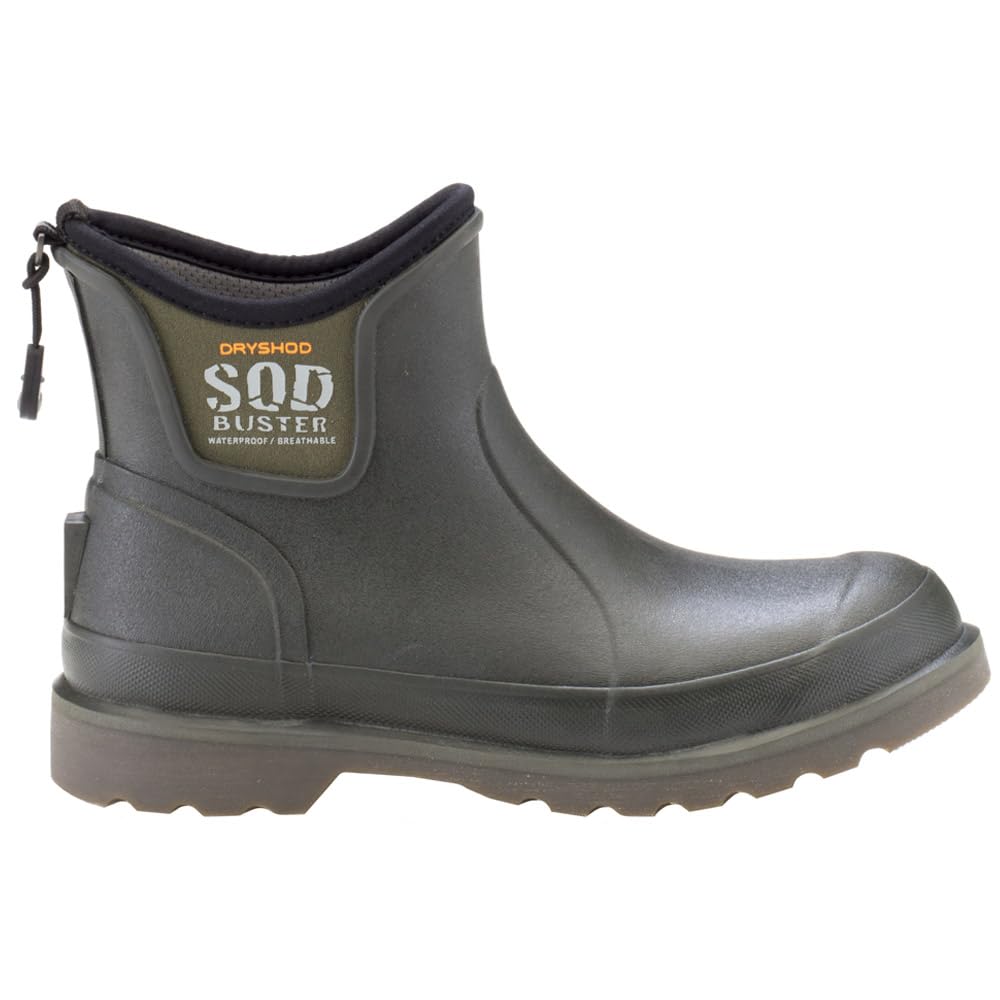 Dryshod Men's Sod Buster Waterproof Ankle Boots for Outdoor, Garden & Work - Lightweight Slip-Resistant Rubber Boots for Hiking, Farming & Yard Work